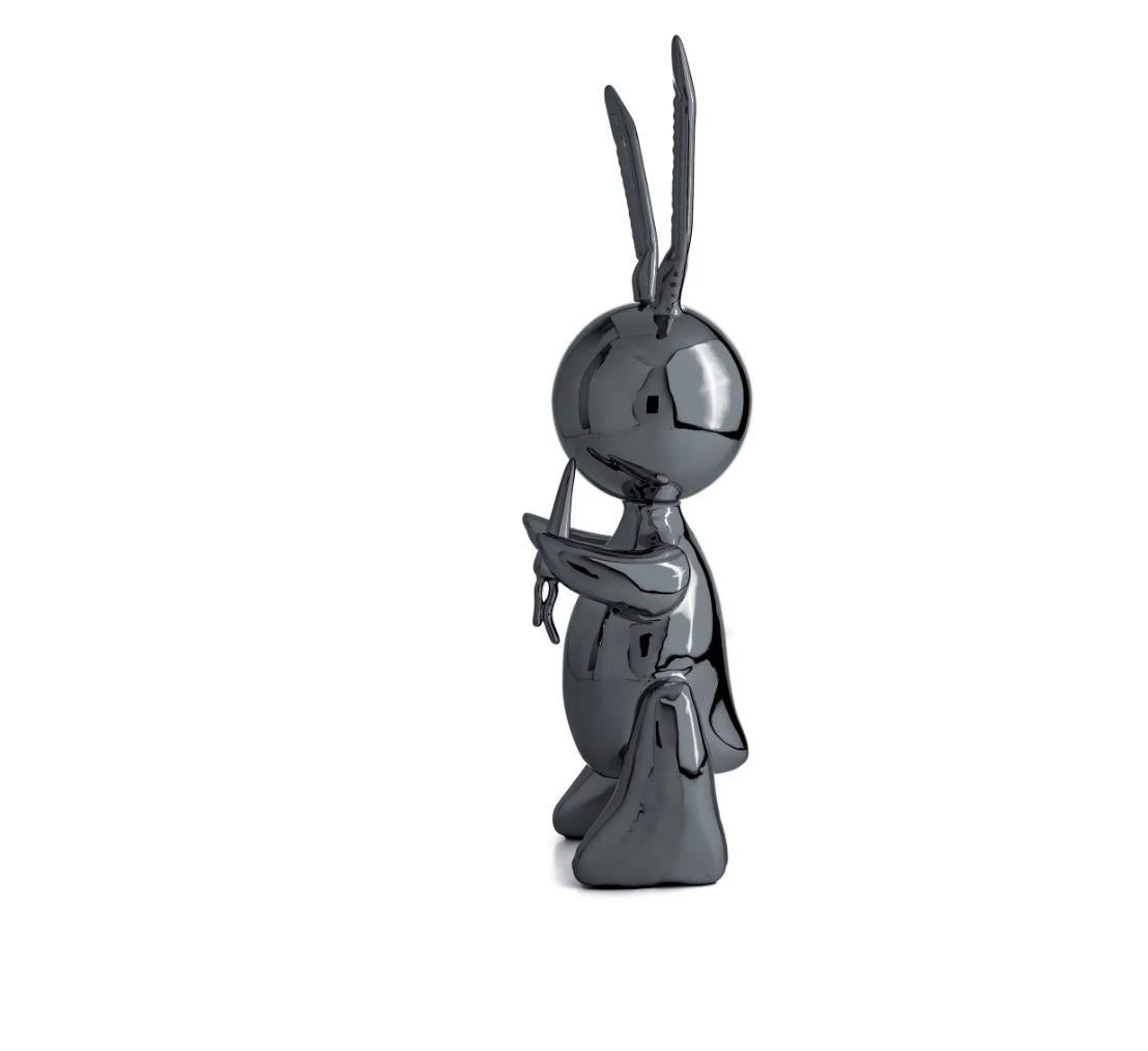 Balloon Rabbit XL - Noir graphite en vente 2