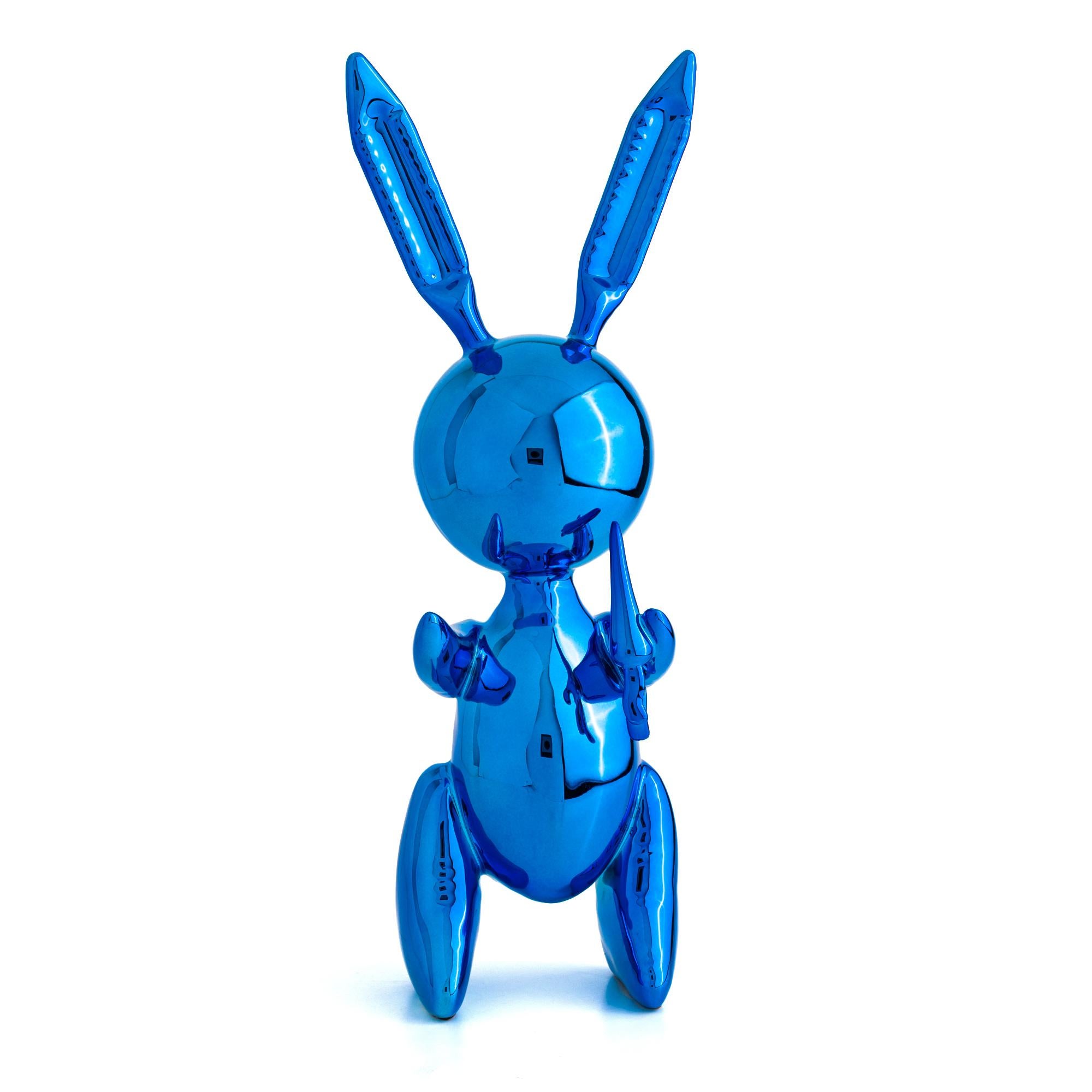 Balloon Rabbit XL - Sculpture rose, Pop Art, alliage de zinc, 21e siècle