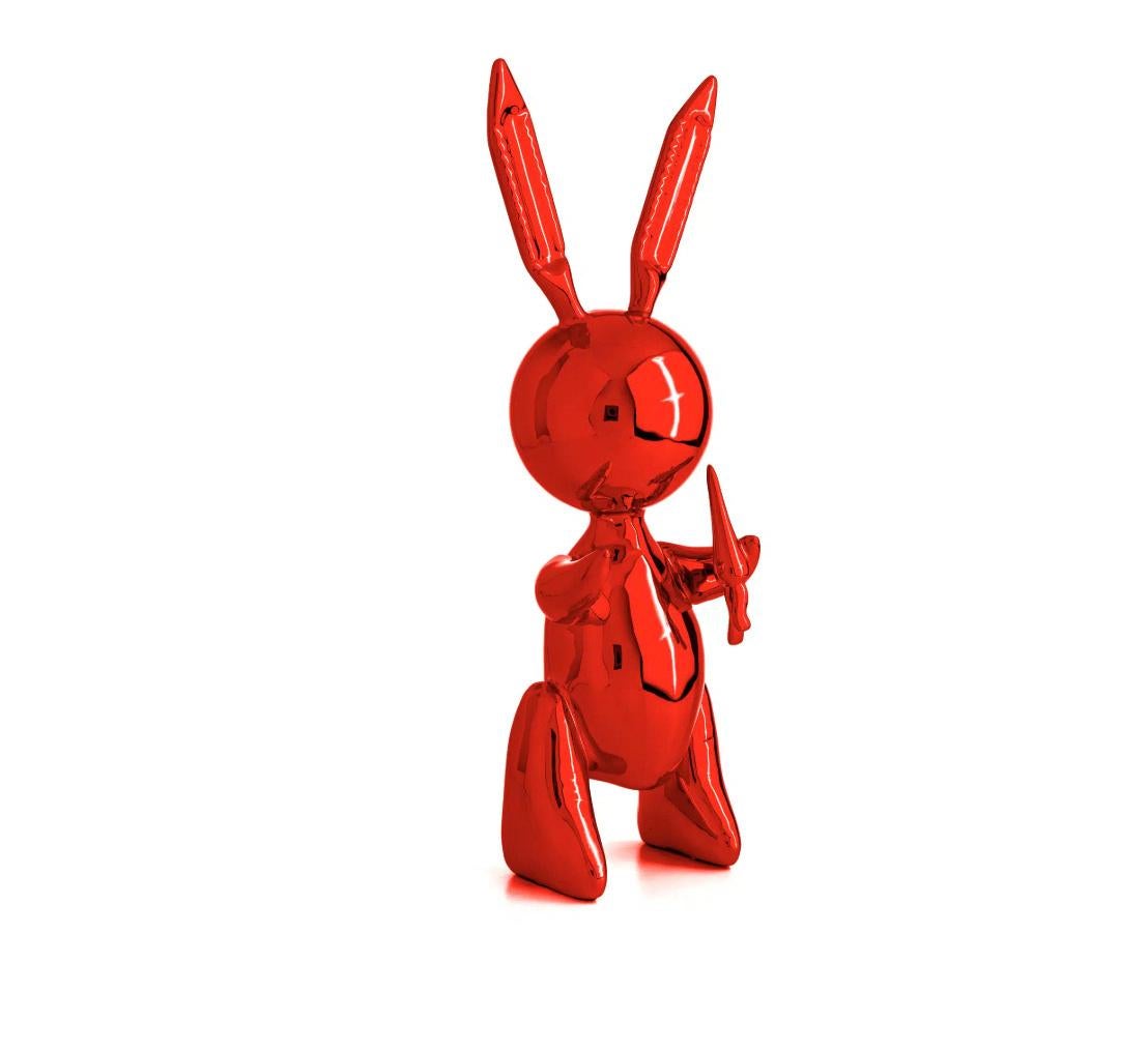 Ballon-Kaninchen XL - Rot – Sculpture von After Jeff Koons