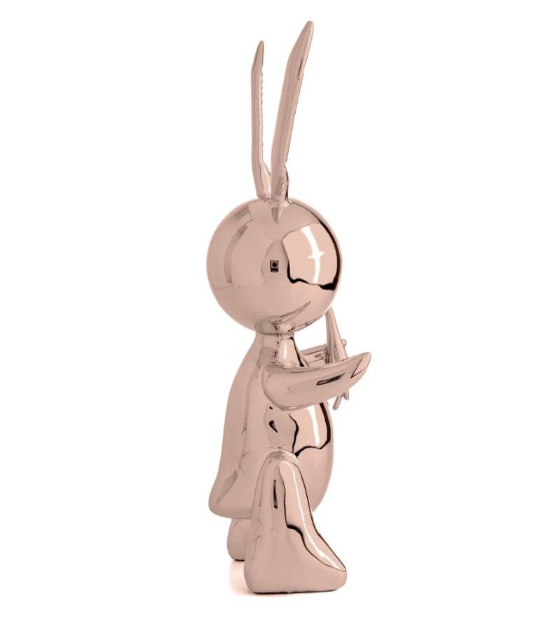 Balloon Rabbit XL - Rosé Gold - Pop Art Sculpture par After Jeff Koons
