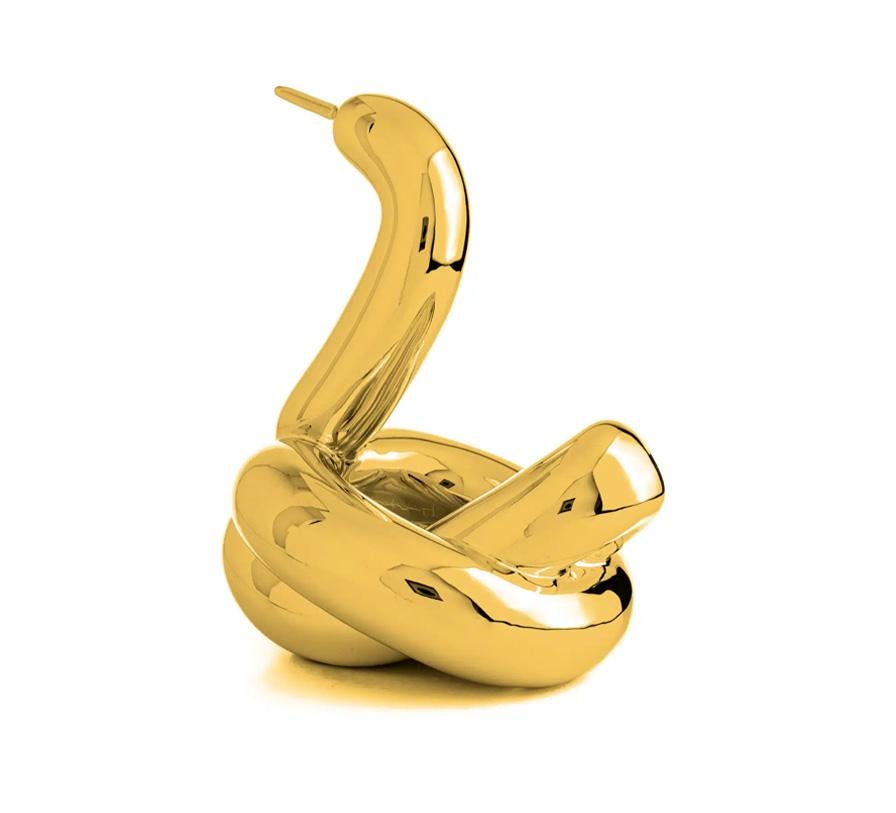 Balloon Swan ( After )  - Golden - Sculpture by After Jeff Koons