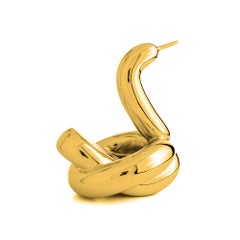 Balloon Swan Sculpture, Golden Resin, Pop Art, Limited Edition 500