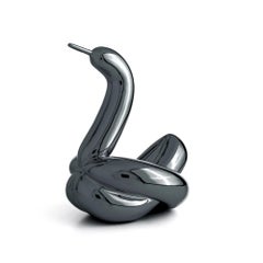 Balloon Swan ( After Jeff Koons ) - Black L size sculpture