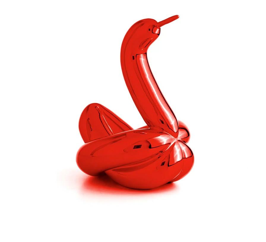 Balloon Swan ( After ) - Red - Pop Art Sculpture by After Jeff Koons