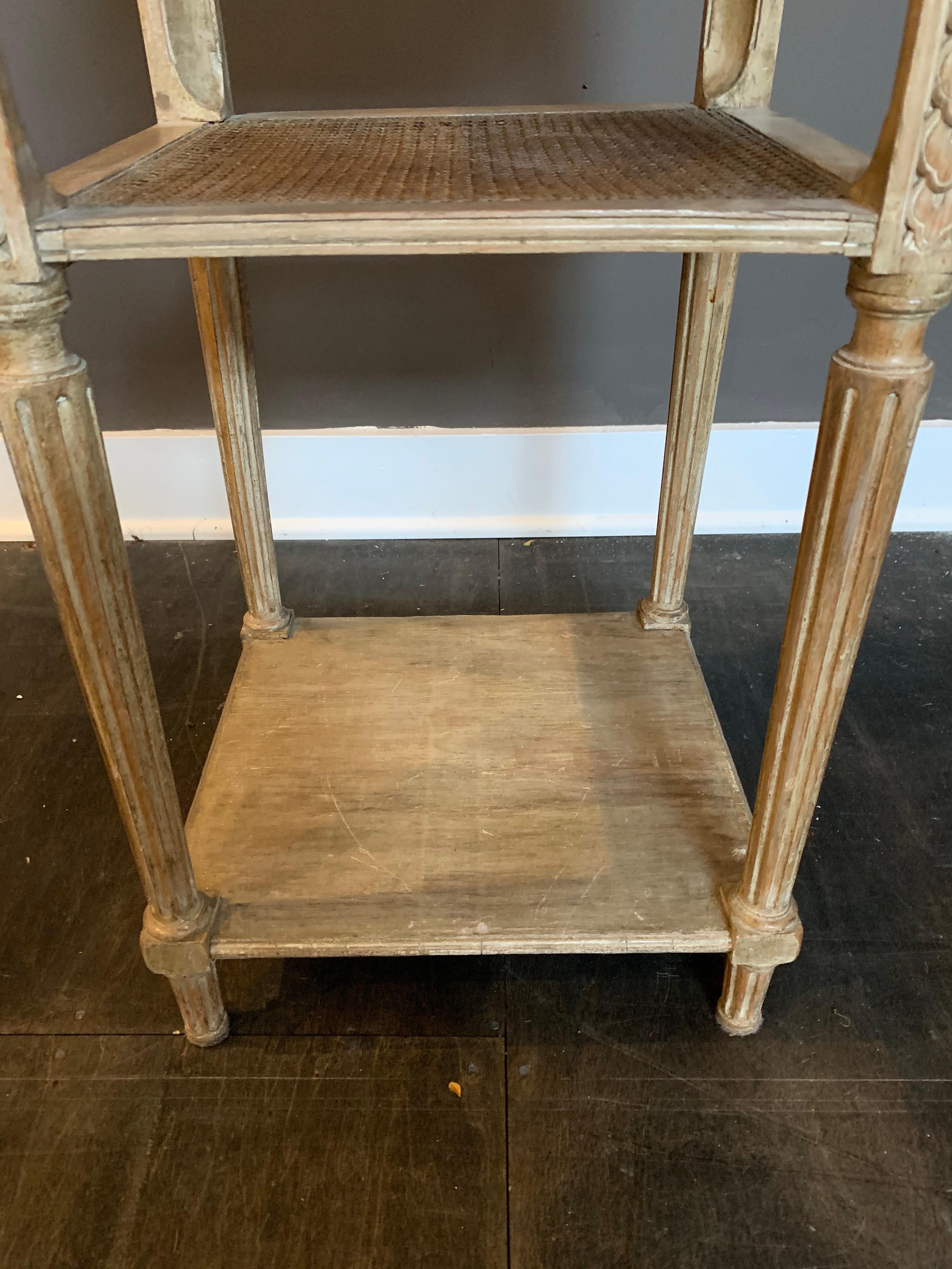 After JMF Petite French, Louis XVI Style Oak Side Table For Sale 3