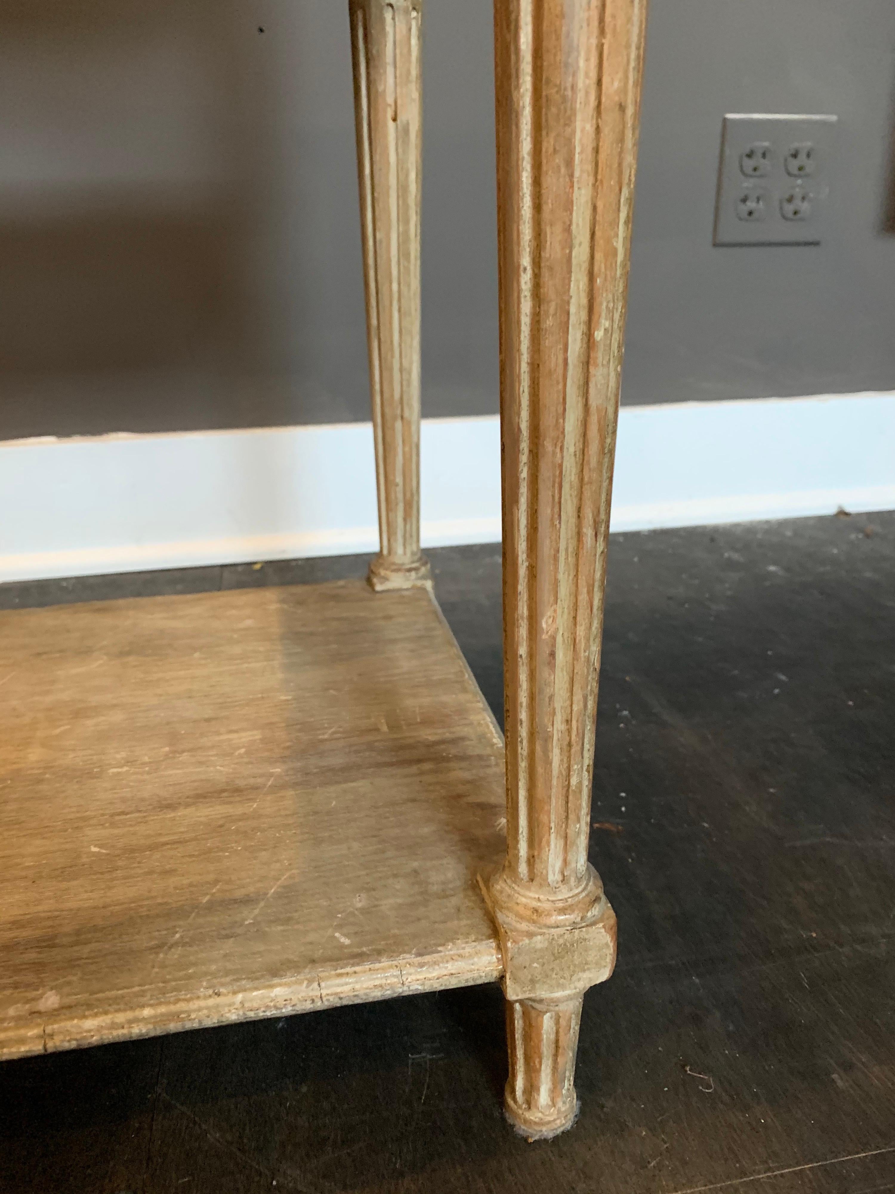 After JMF Petite French, Louis XVI Style Oak Side Table For Sale 4