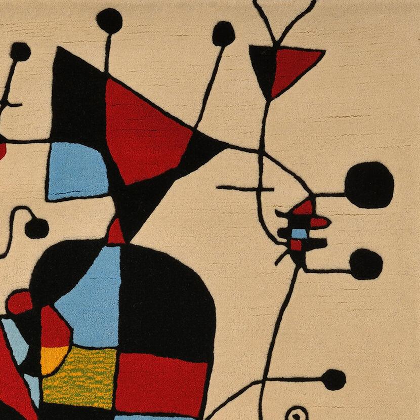 Personnages et Chien devant le Soleil, After Mirò, Tapestry, Limited Edition 4