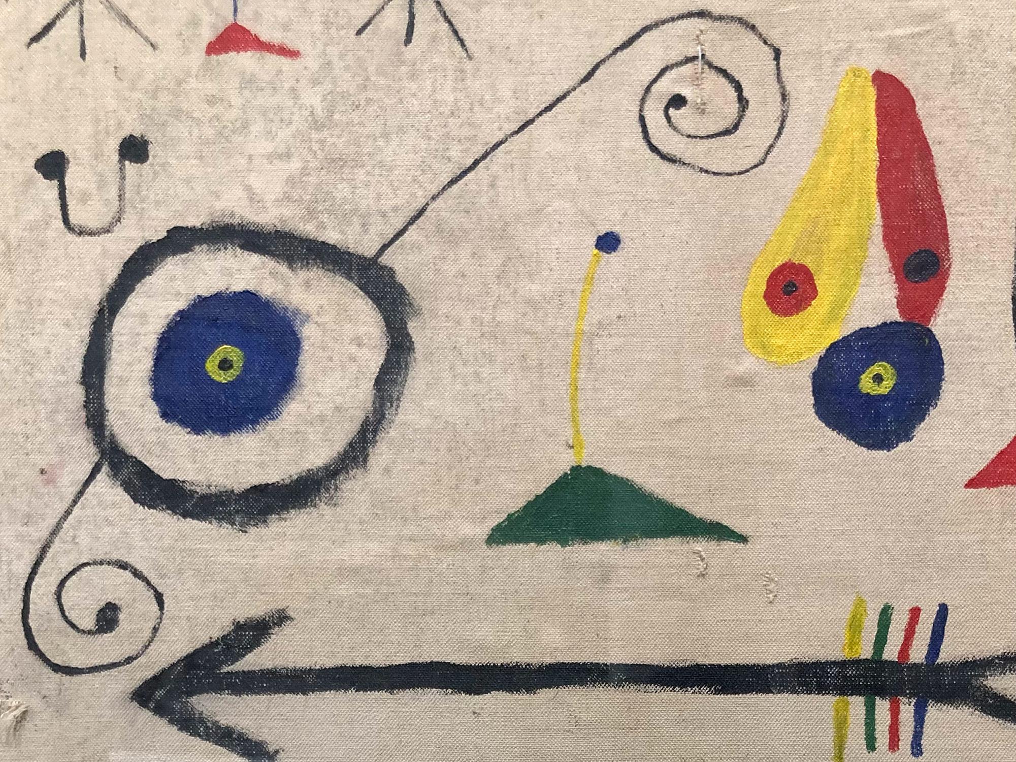 Une captivante peinture mixte sur toile libre encadrée dans un superbe cadre en bois sculpté sous verre de qualité muséale. Cette pièce rappelle les grandes œuvres 