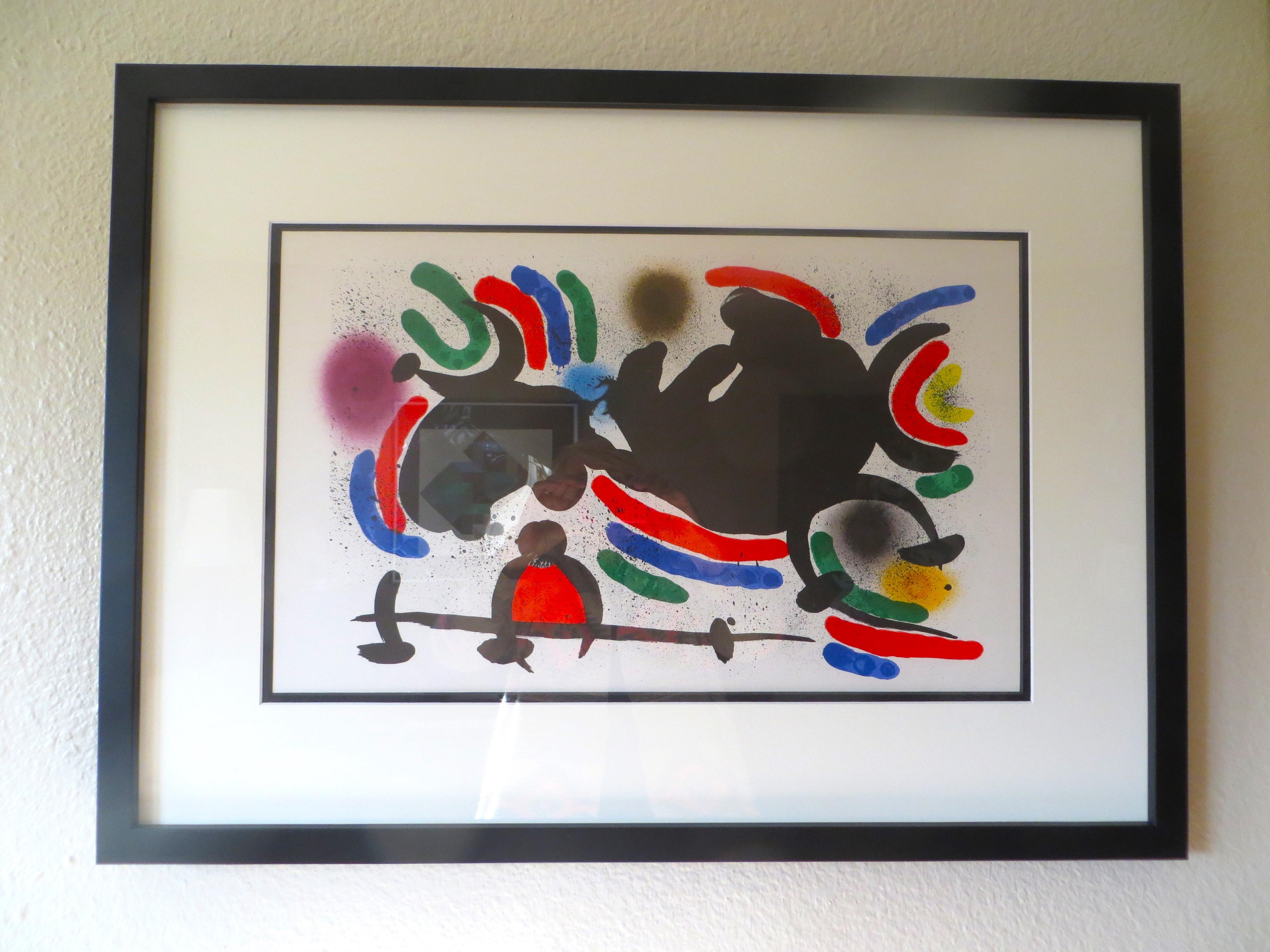 Abstract Print (after) Joan Miró - Lithographie abstraite I, éditeur Maegh, Derriere le Miroir, 1978