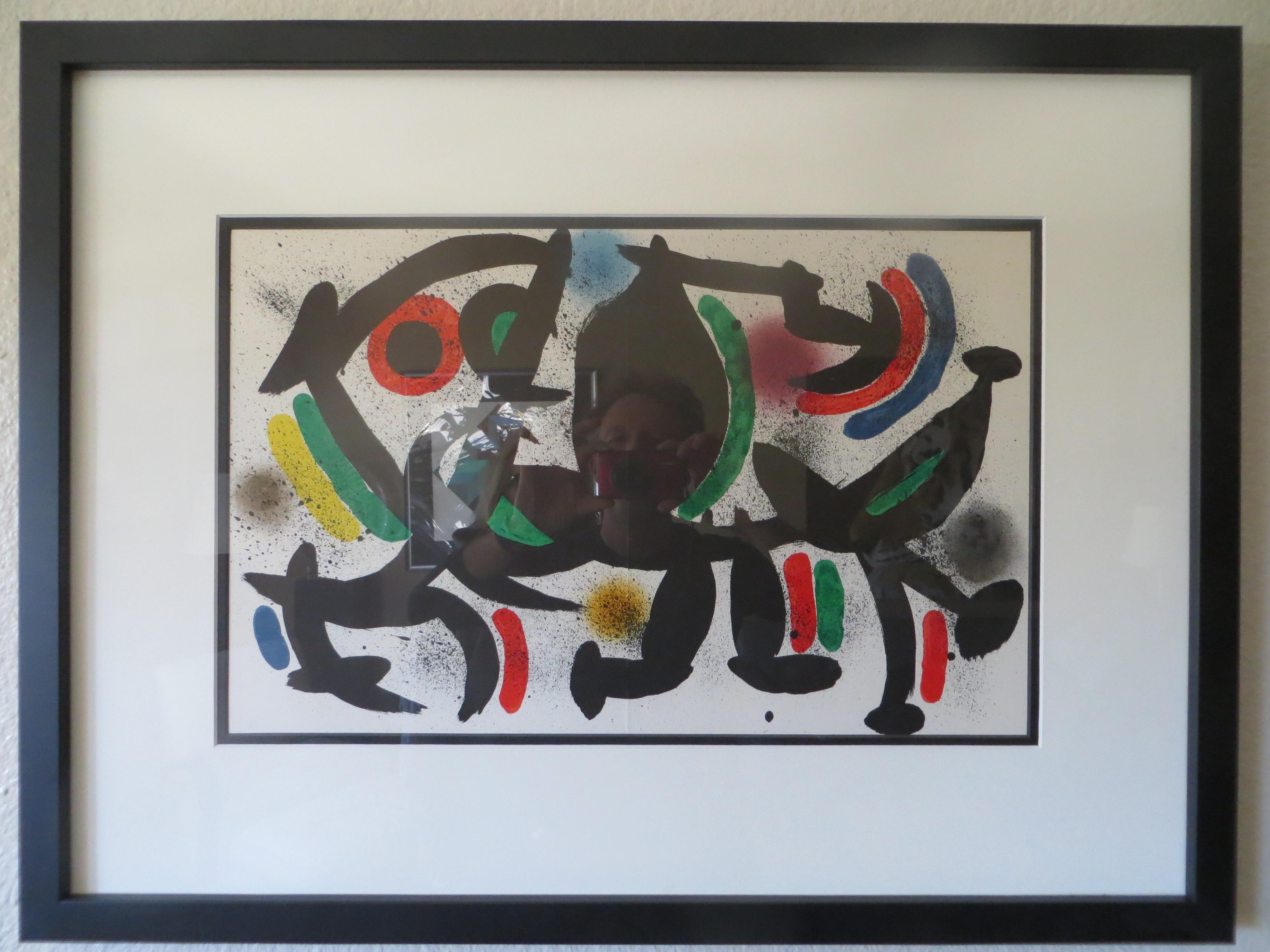Abstract Print (after) Joan Miró - Composition abstraite VIII, Lithographie, Imprimée par Mourlot, 1972