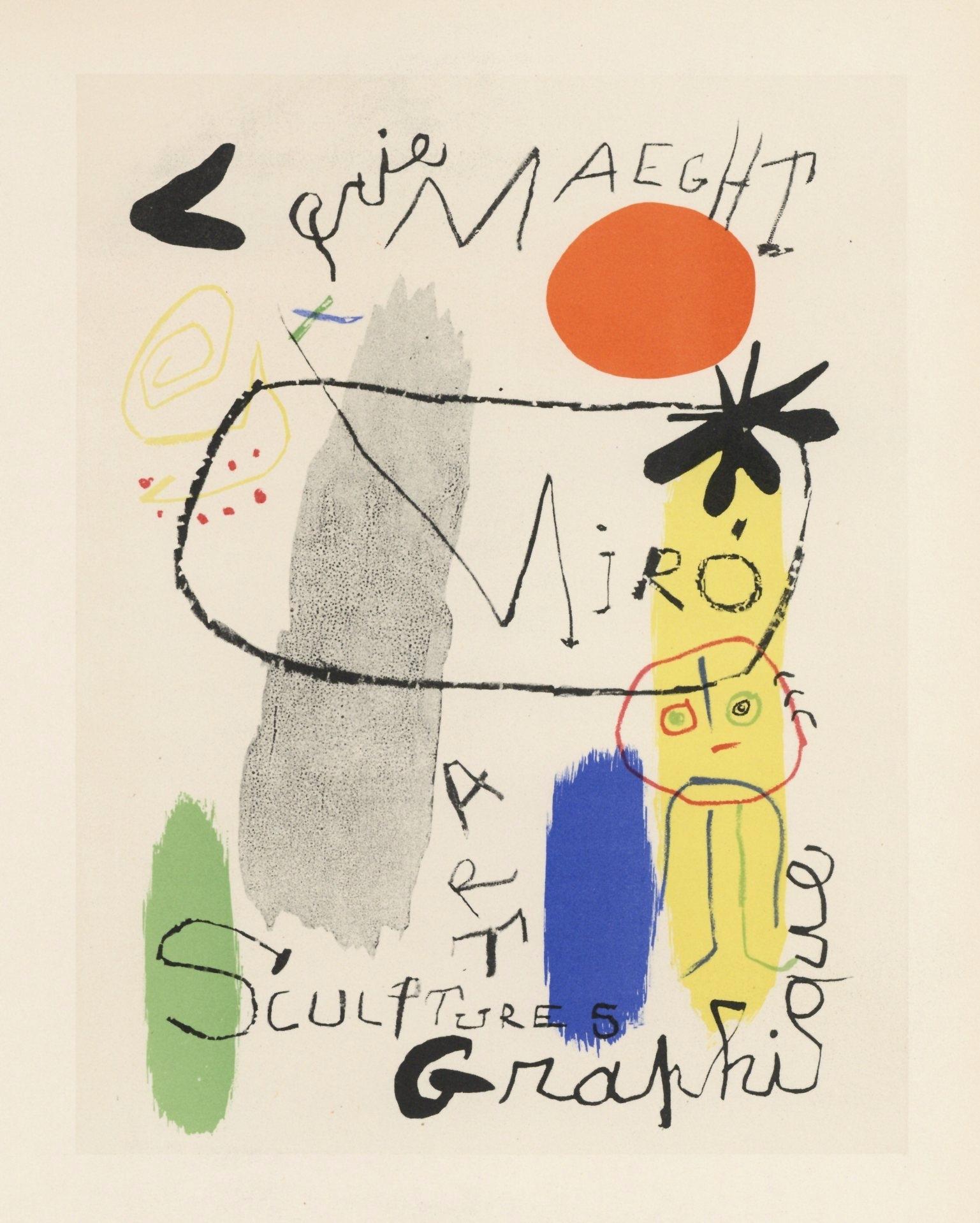 "Poster litografico "Art Graphique - Print di (after) Joan Miró