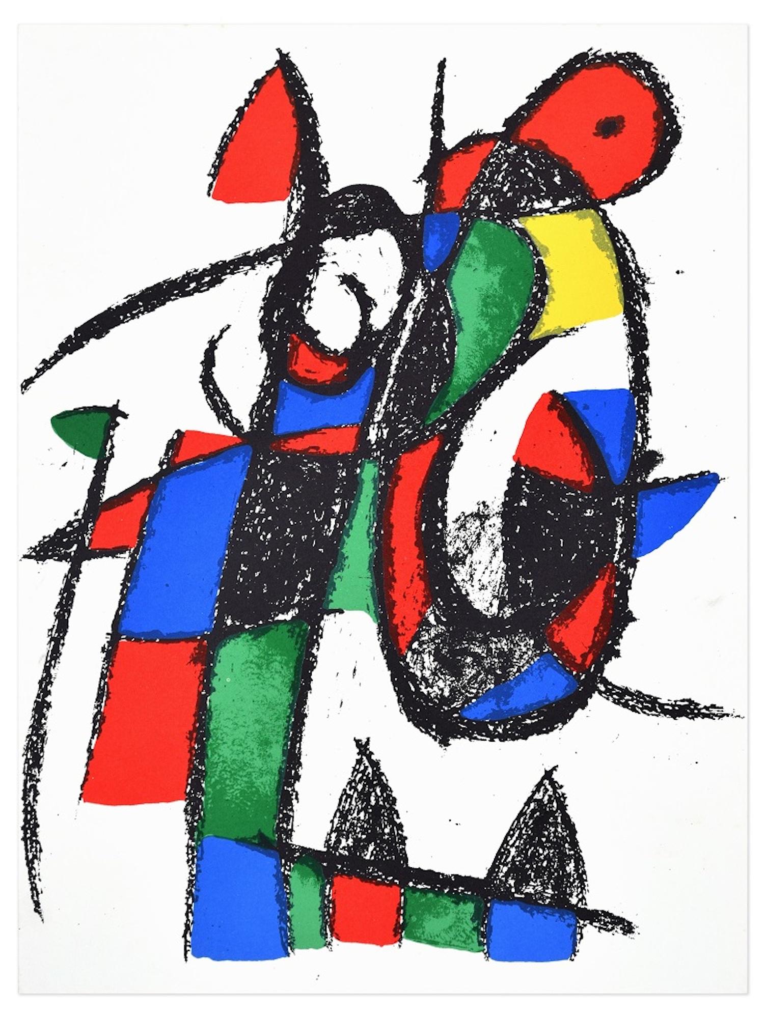 (after) Joan Miró Abstract Print - Composition II - Original Lithograph by Joan Mirò - 1974