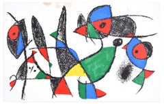 Composition IX - Original Lithograph by Joan Mirò - 1974
