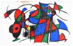 Composition - Lithographie de Joan Mirò - 1974