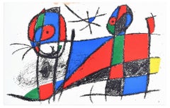 Composition VI - Lithograph by Joan Mirò - 1974