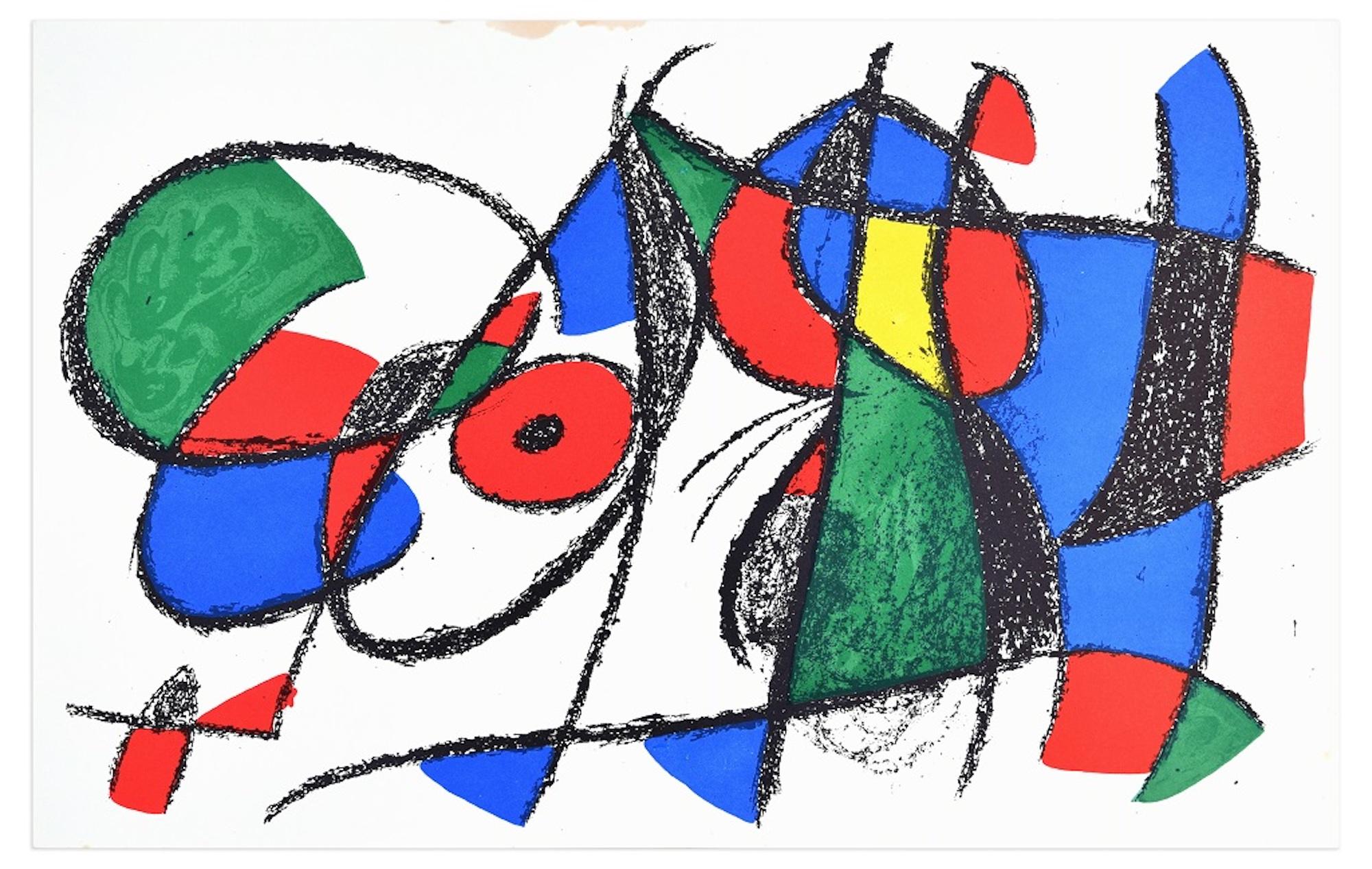 (after) Joan Miró Abstract Print – Komposition VIII –  Lithographie von Joan Mirò - 1974
