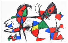 Composition X - Lithograph by Joan Mirò - 1974