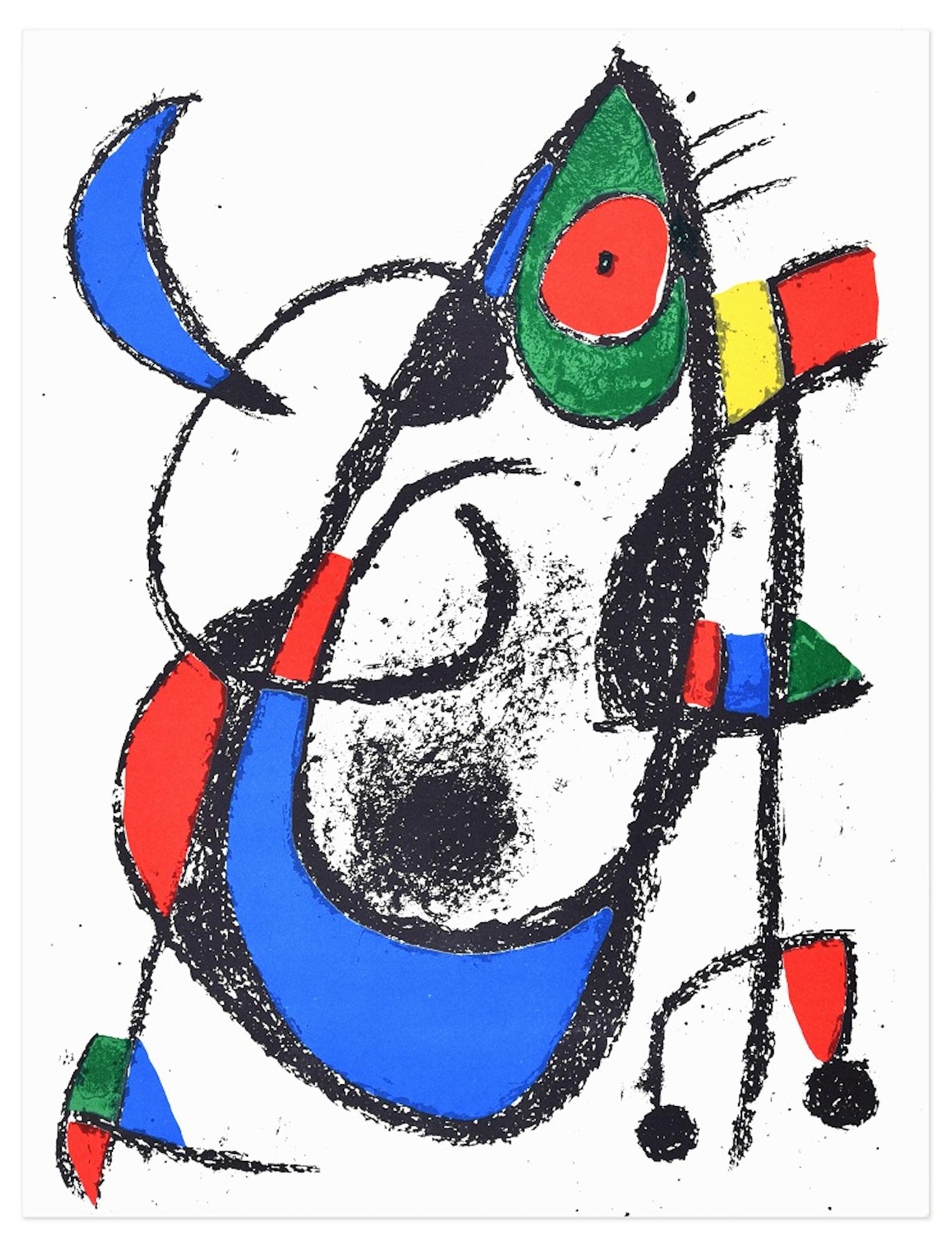 (after) Joan Miró Abstract Print - Composition XI - Lithograph by Joan Mirò - 1974