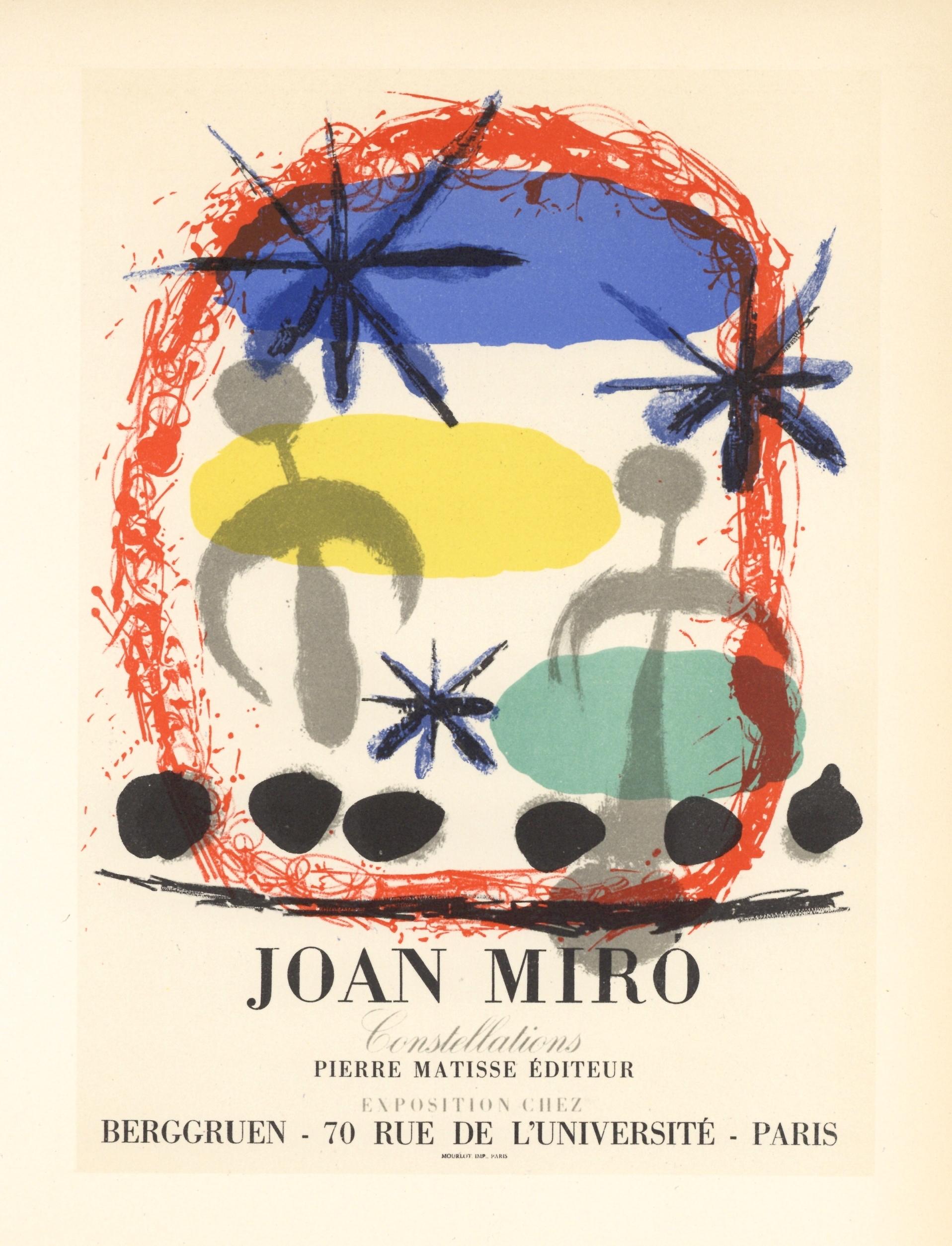 "Constellations" lithograph poster - Print by (after) Joan Miró