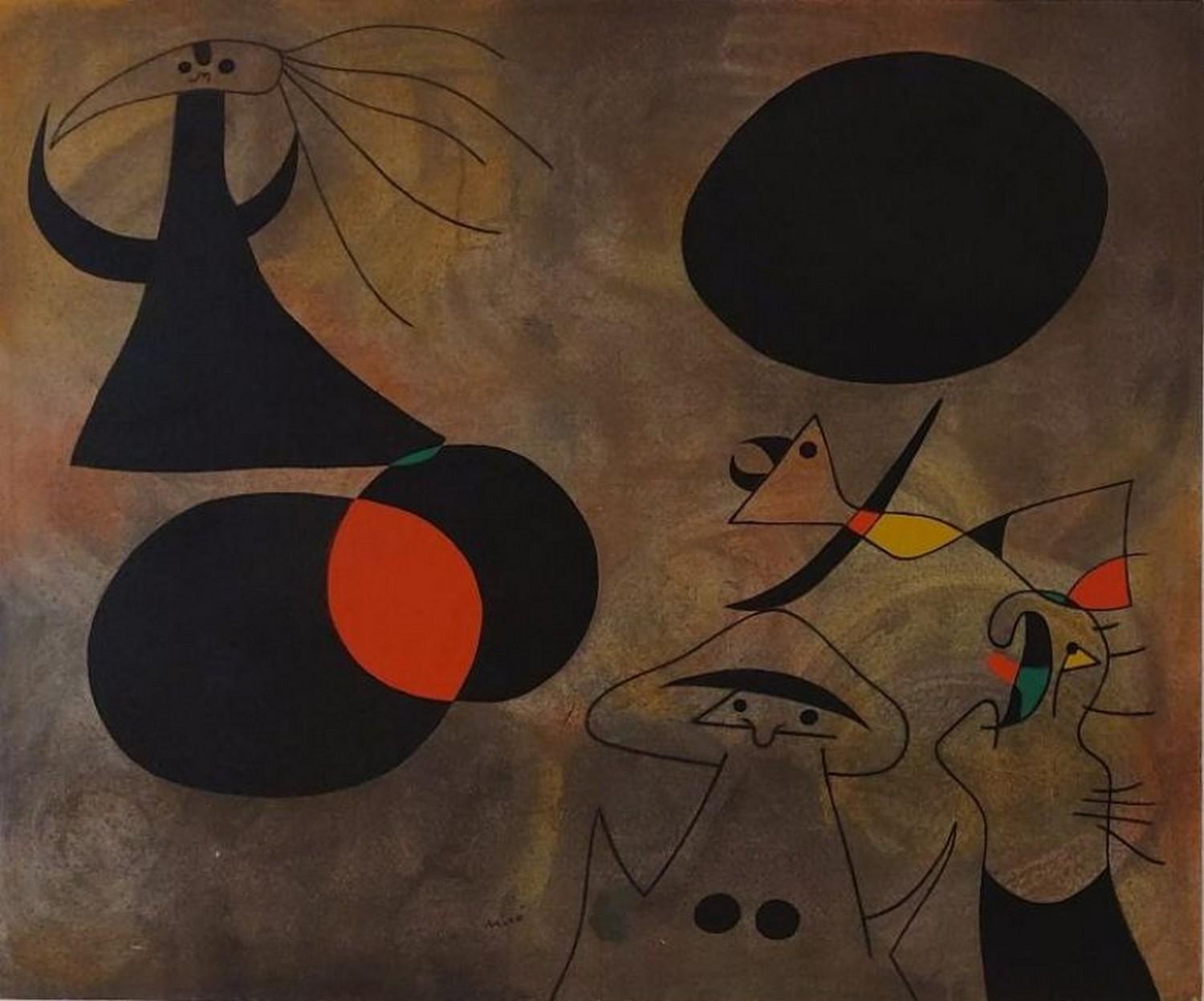 (after) Joan Miró Abstract Print - Constellations: the sunrise 