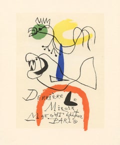 Retro "Derriere le Miroir" lithograph poster