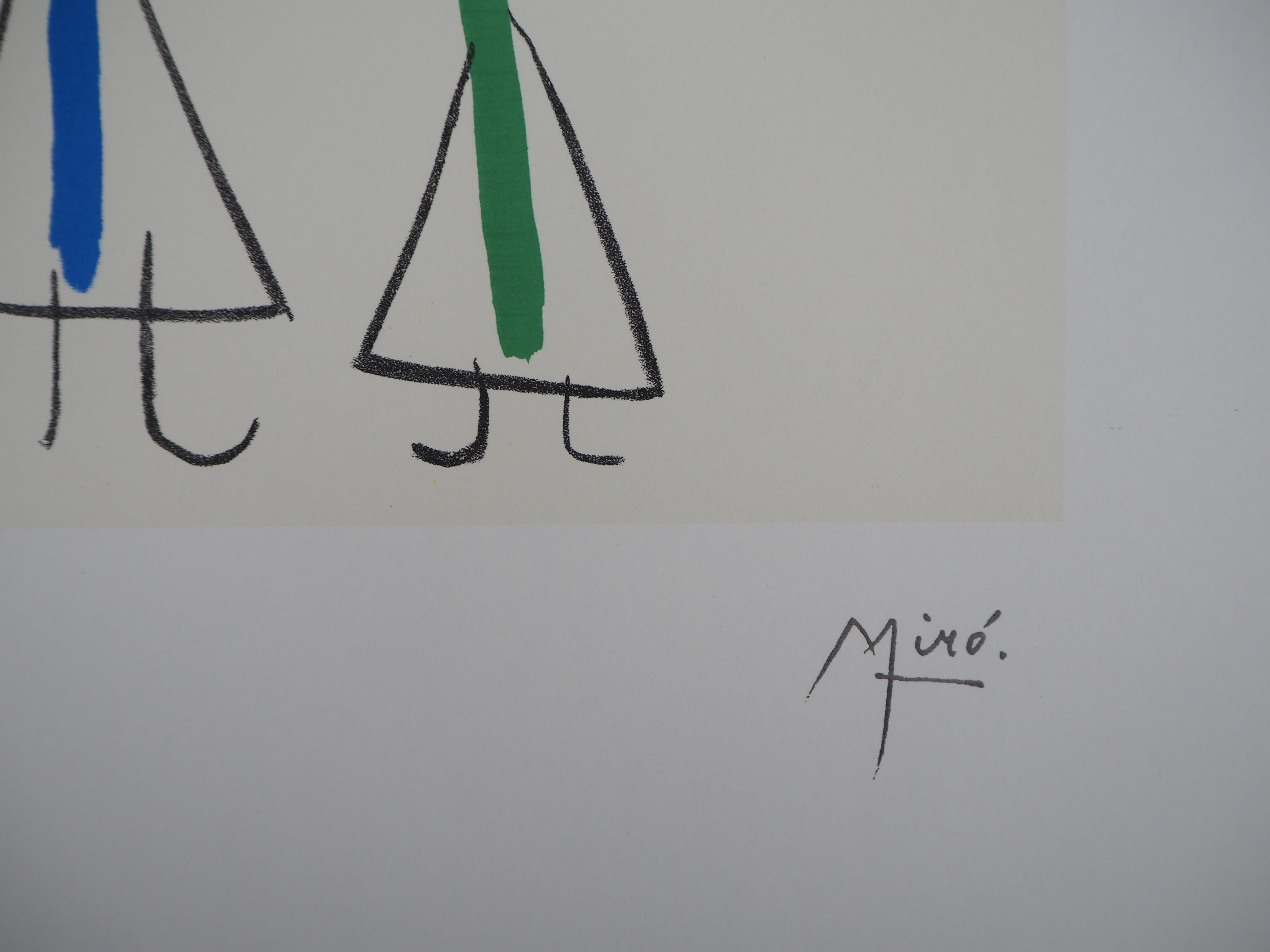 Family with a Star - Lithograph - Print by (after) Joan Miró