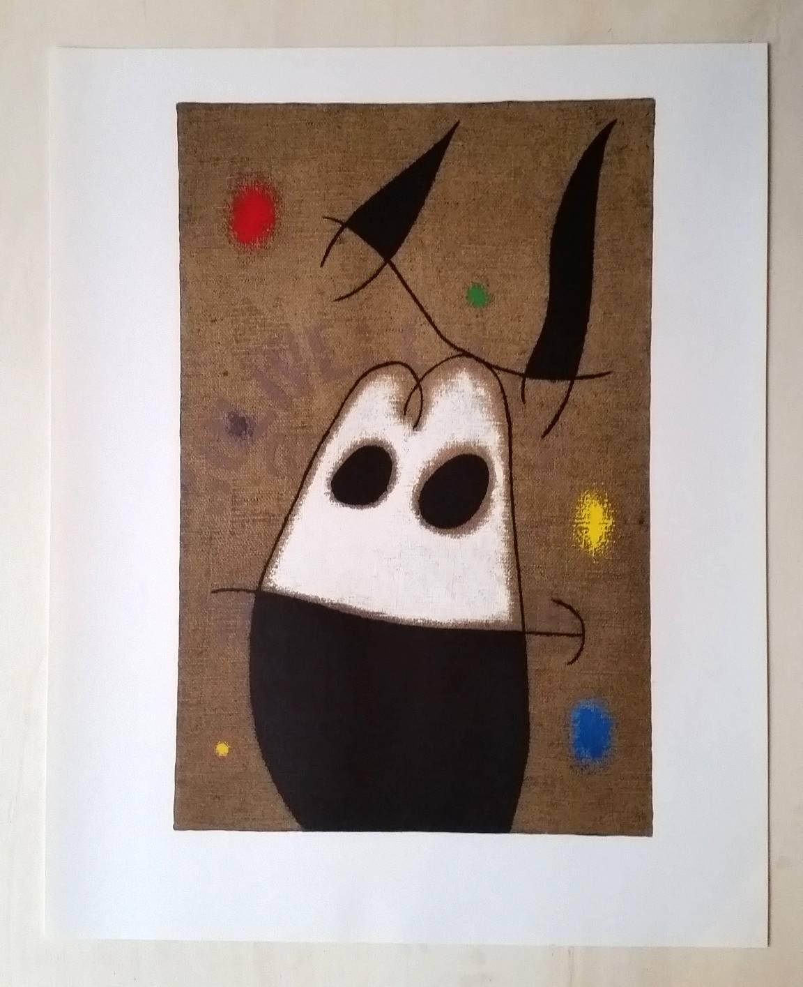 (after) Joan Miró Figurative Print - Femme et oiseau 1/10: one plate from "Femmes"