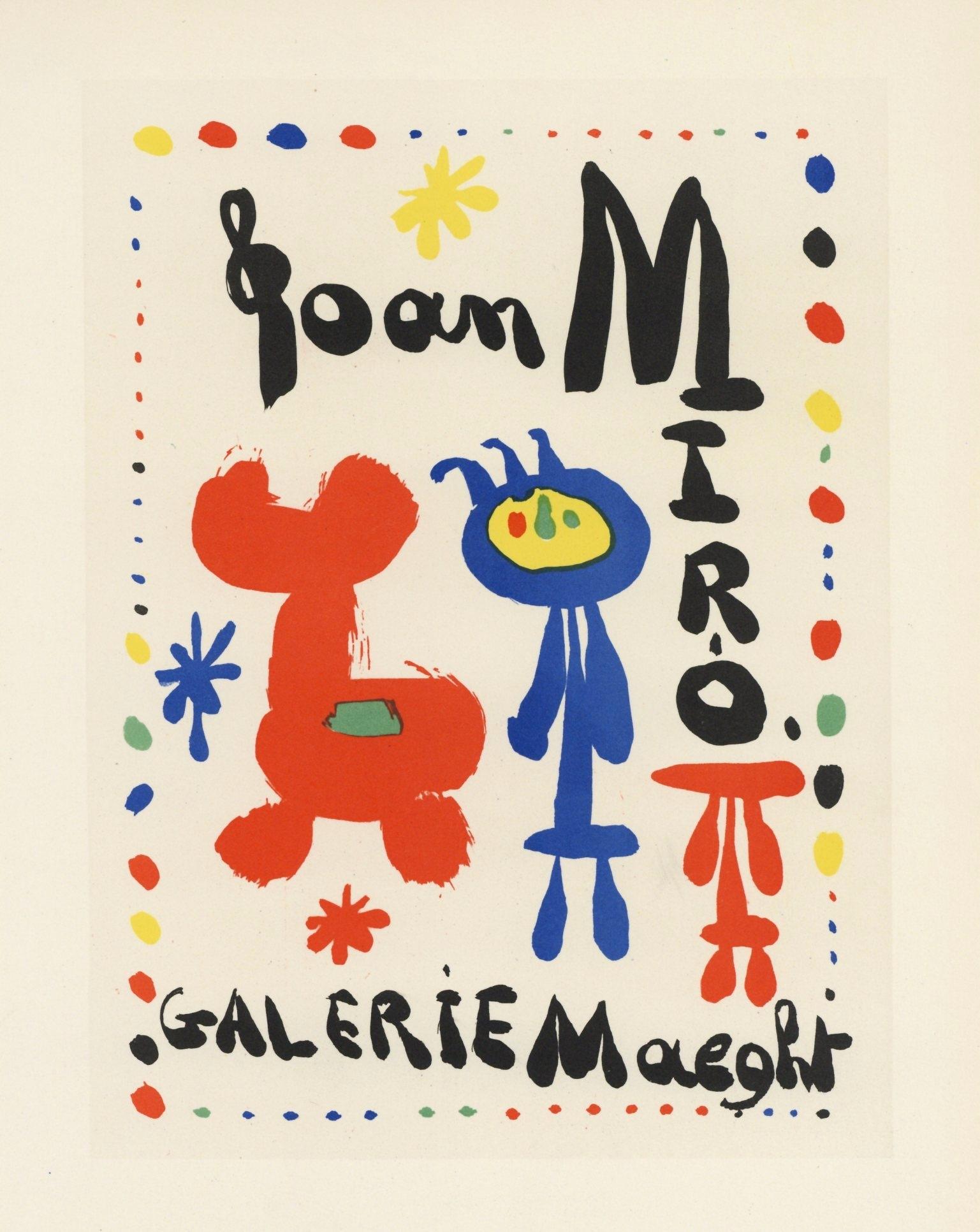 "Gallerie Maeght" lithograph poster - Print by (after) Joan Miró