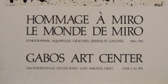 "Hommage á Miró, Le Monde de Miró" Gabos Art Center, Event Poster
