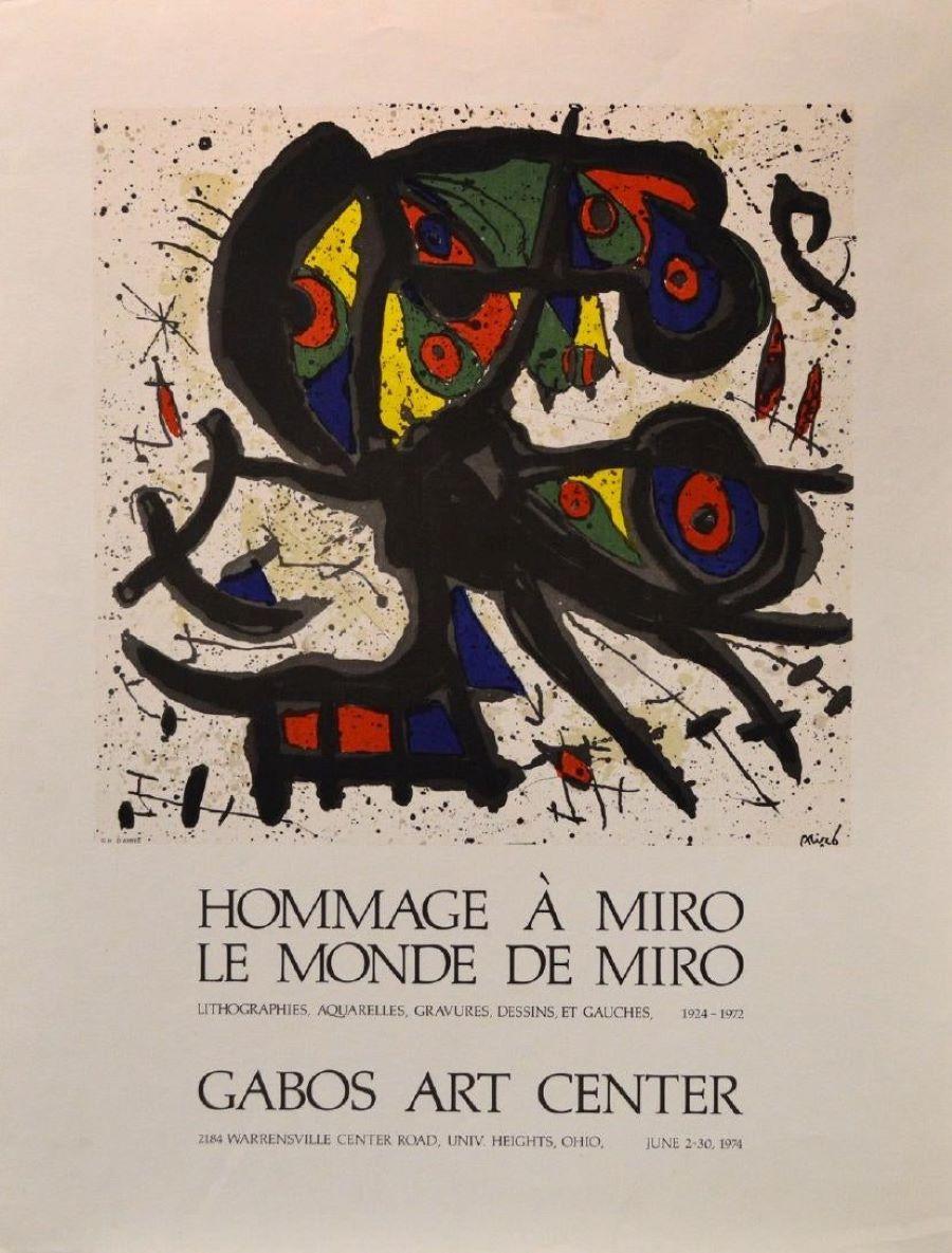"Hommage á Miró, Le Monde de Miró" Gabos Art Center, Event Poster