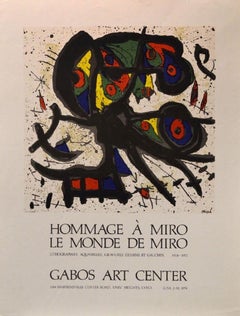 "Homenaje a Miró, El Mundo de Miró" Centro de Arte Gabos, Cartel del Evento