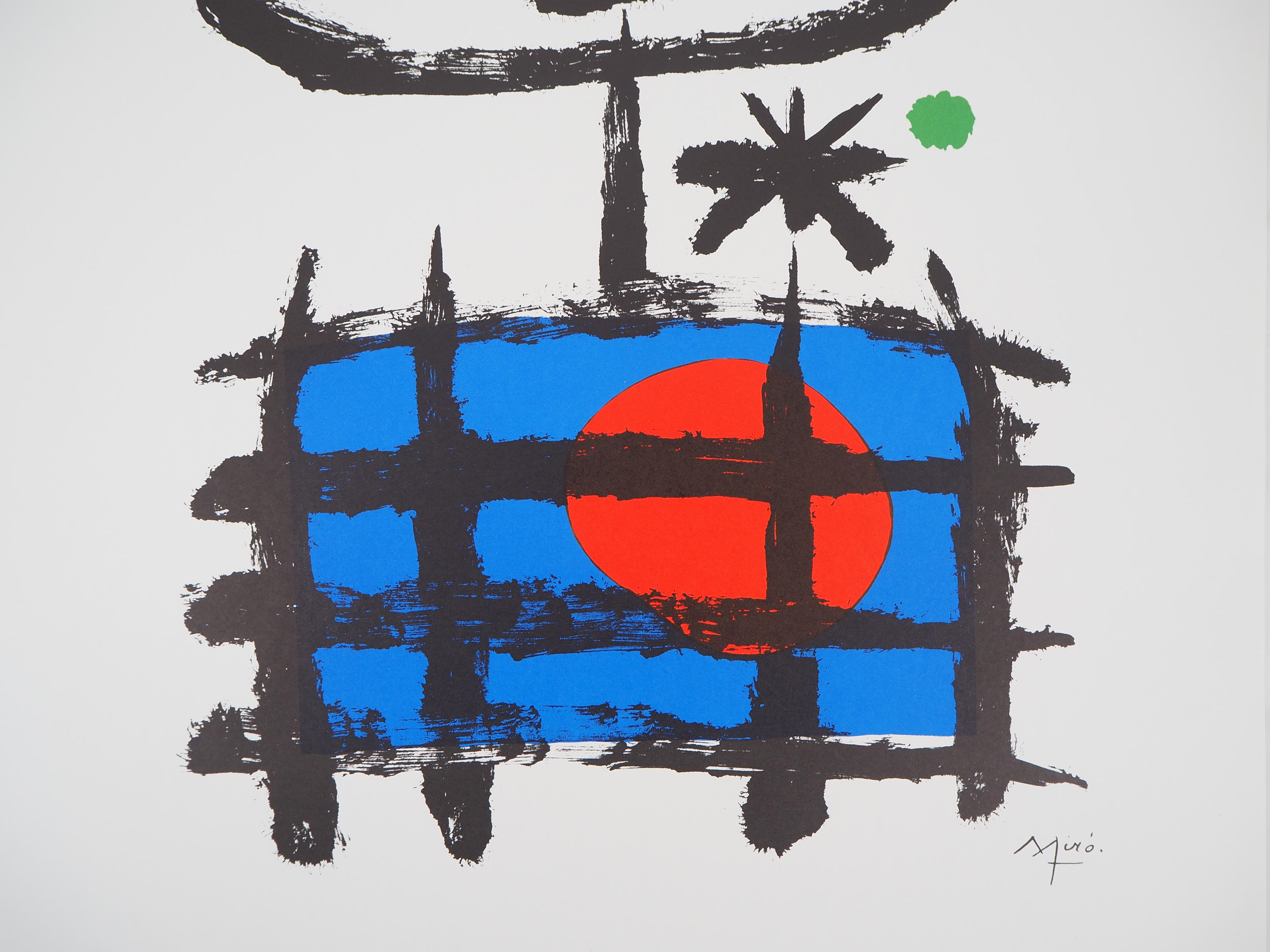 Joan MIRO (after)
Imaginary Boy with Red Sun 

Lithograph
Printed signature in the plate
On heavy paper 65 x 49 cm (c. 26 x 20 in)
Edited by galerie Maeght c. 1990

Excellent condition