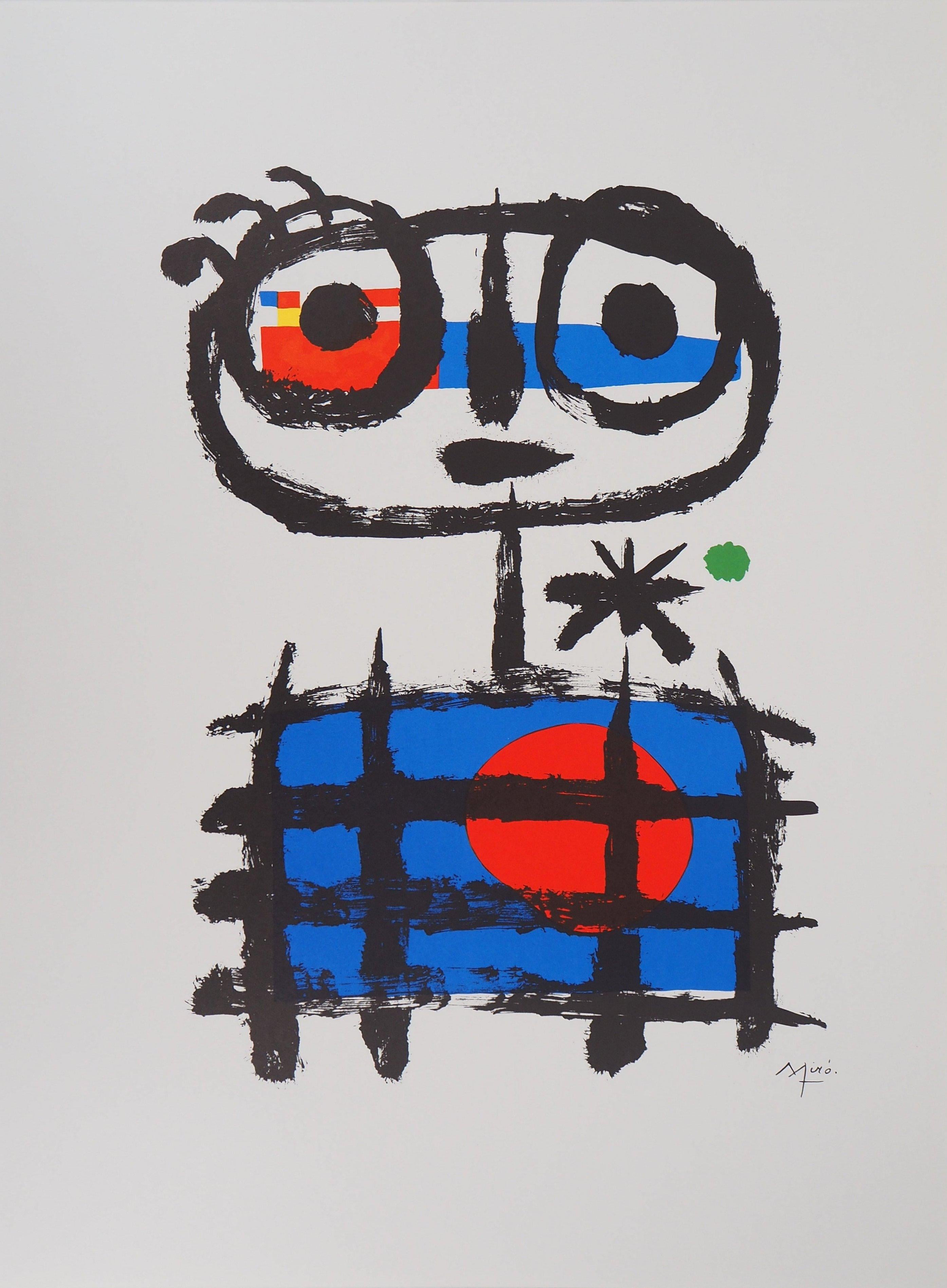 (after) Joan Miró Abstract Print - Imaginary Boy with Red Sun - Lithograph