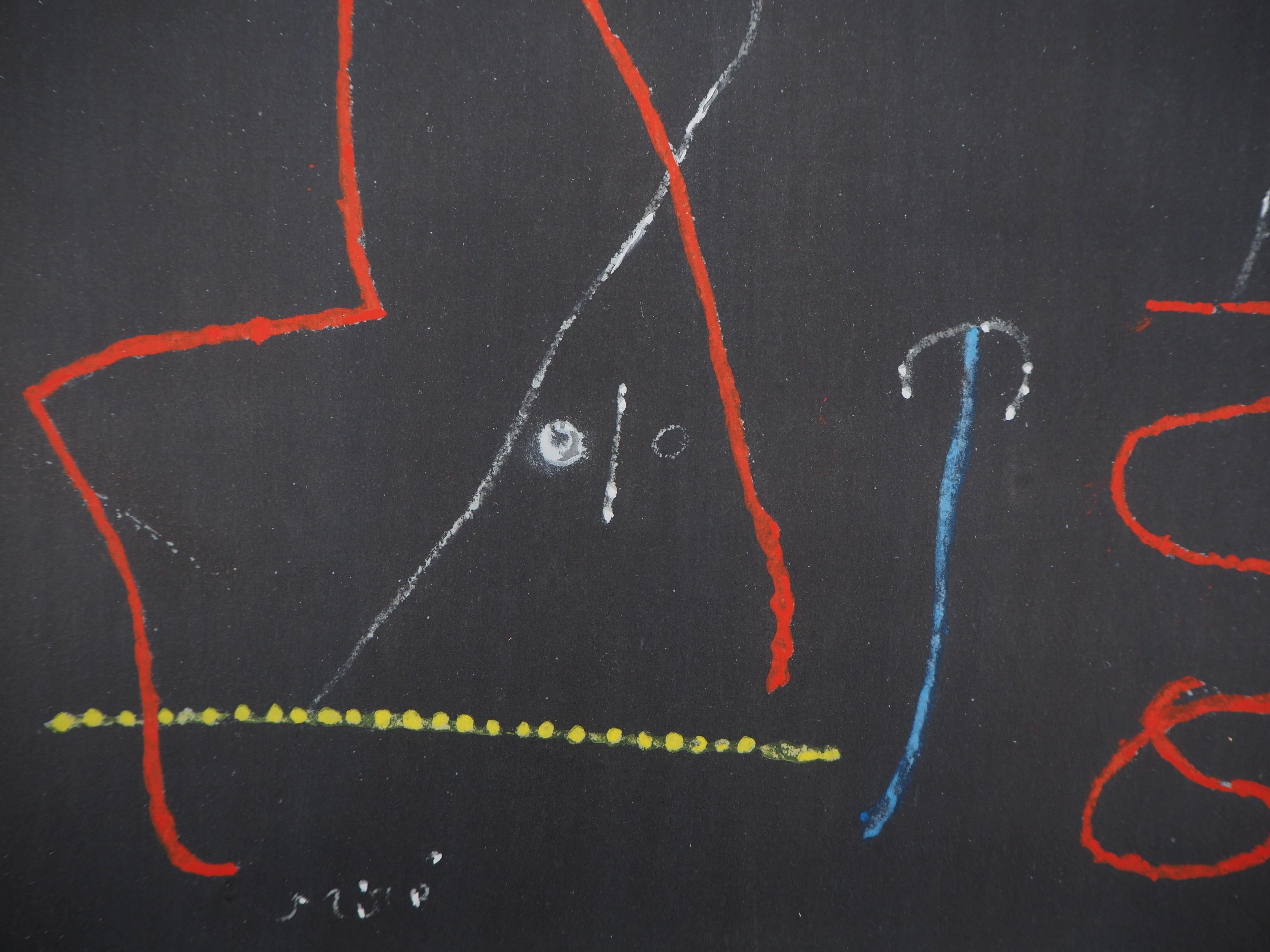 Joan MIRO (dopo)
Nel giardino sotto le stelle, 1958

Litografia e stencil da un disegno a carboncino
Firma stampata nella lastra
Su carta ondulata 31 x 24 cm (circa 12 x 10 pollici)
A cura di San Lazarro, 1958

Condizioni eccellenti