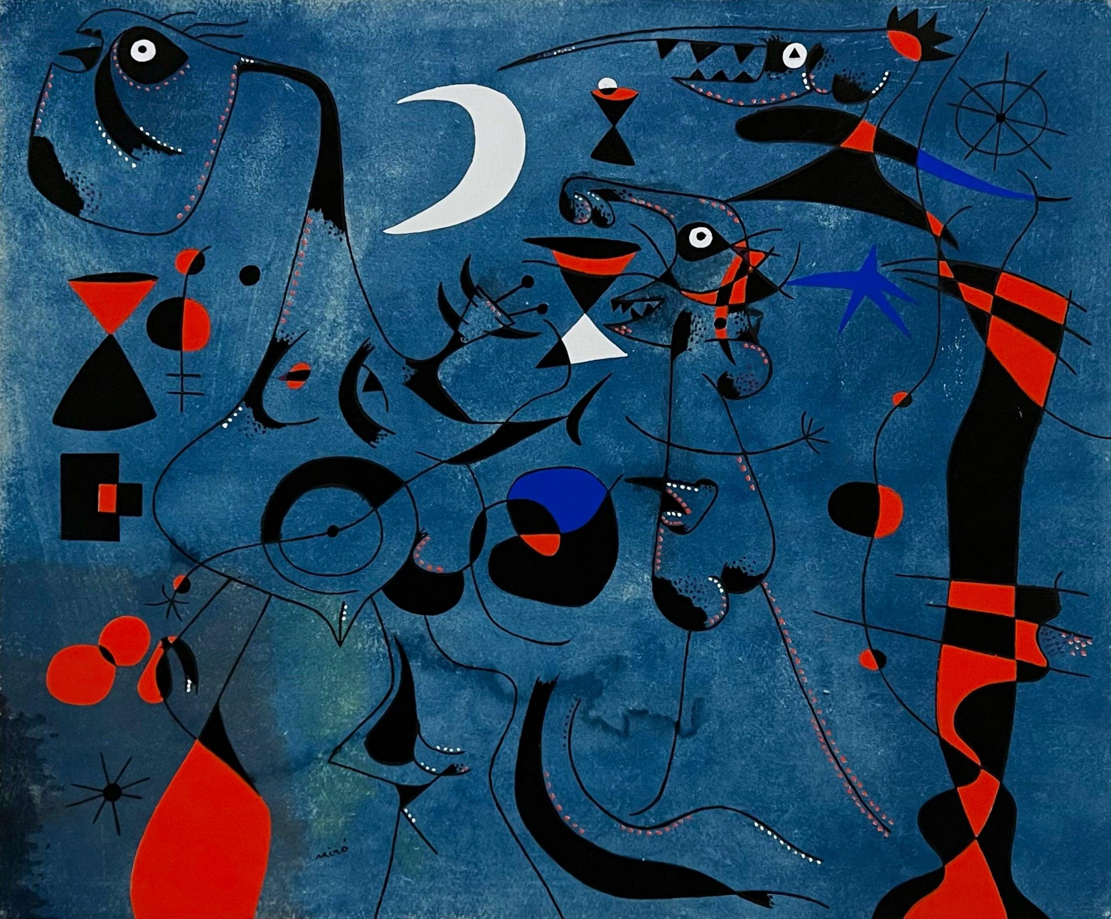 (after) Joan Miró Abstract Print - Joan Miro (after) Plate III from 1959 Constellations
