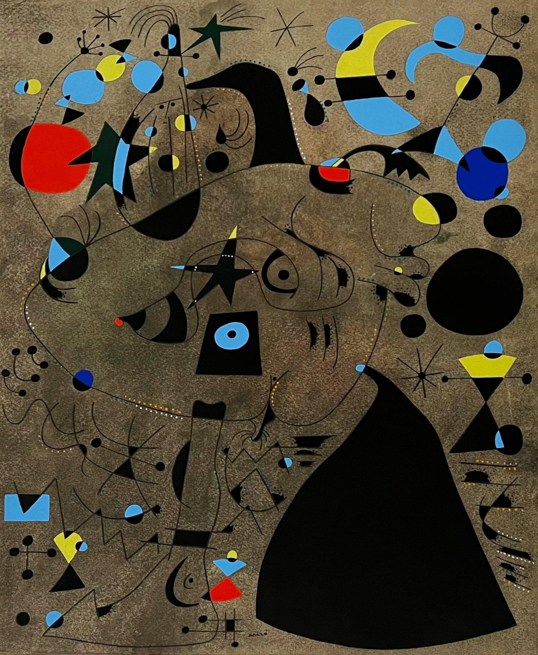 (after) Joan Miró Abstract Print - Joan Miro (after) Plate IX from 1959 Constellations