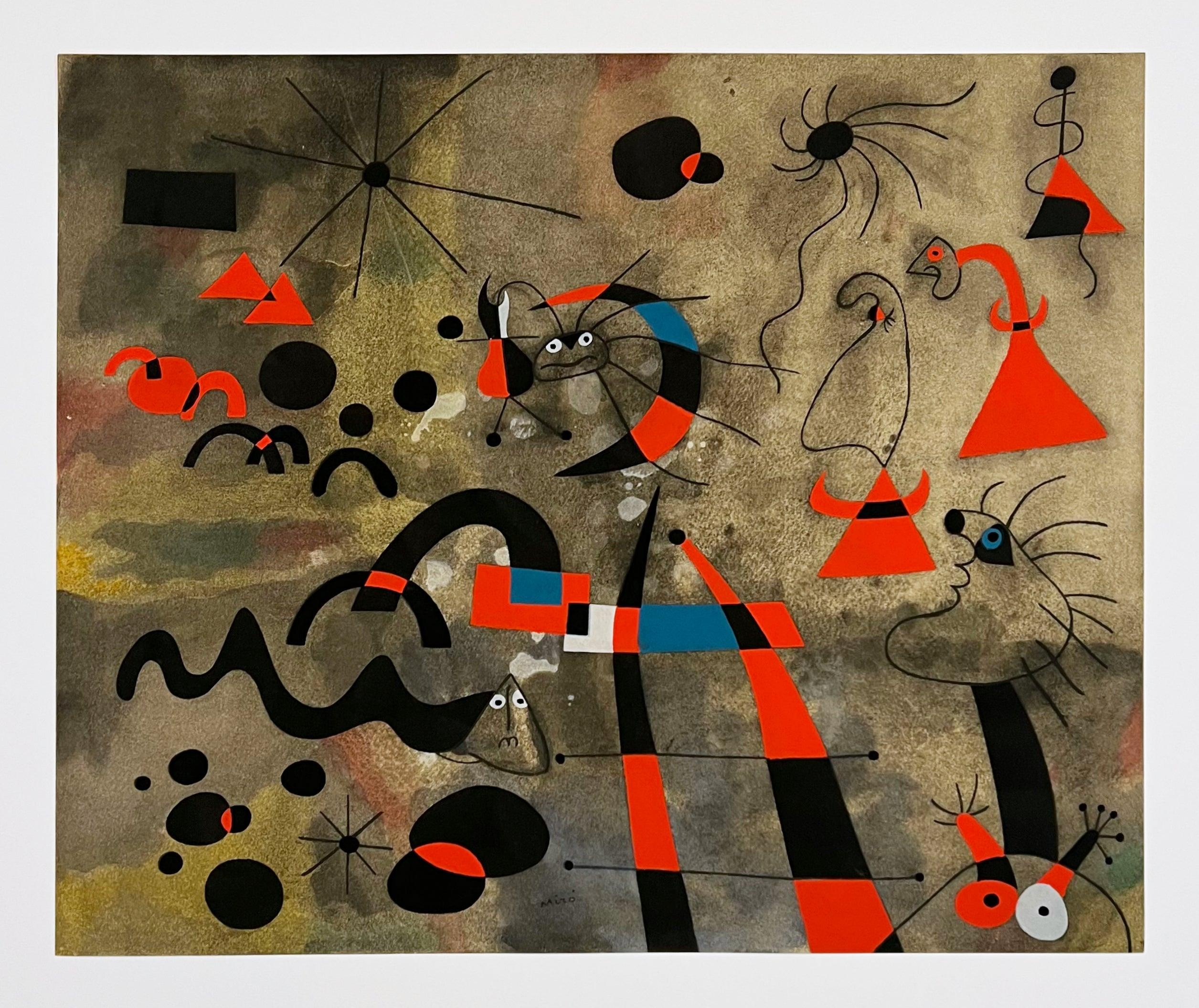 Joan Miro (after) Plate II from 1959 Constellations - Print by (after) Joan Miró