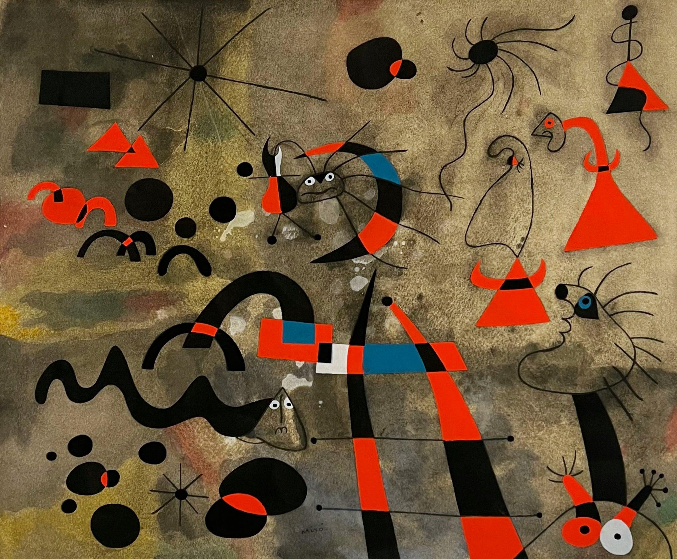 (after) Joan Miró Abstract Print - Joan Miro (after) Plate II from 1959 Constellations
