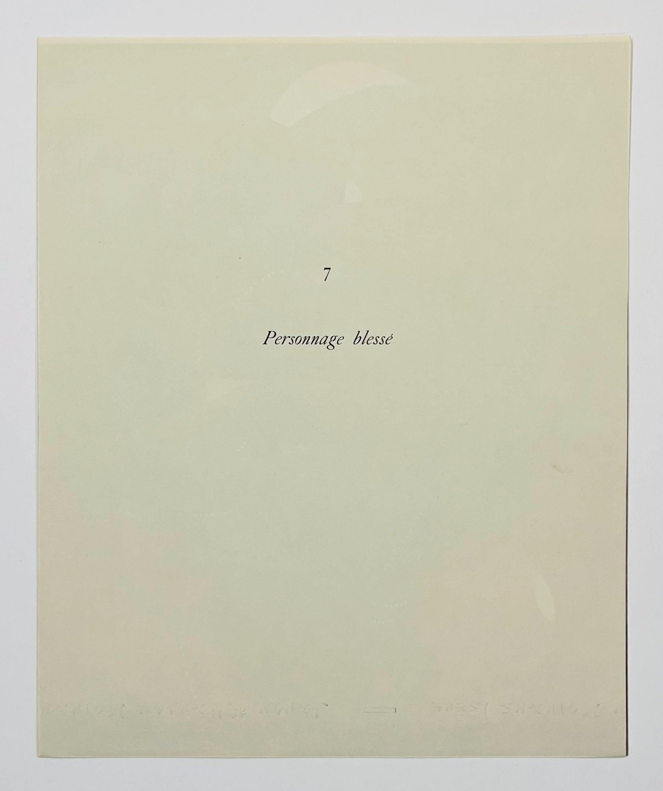 Artist: Joan Miro (after)
Title: Personnage blesse (Wounded personage), Plate VII
Portfolio: 1959 Constellations
Medium: Original pochoir
Date: 1959
Edition: 350
Frame Size: 19 1/4