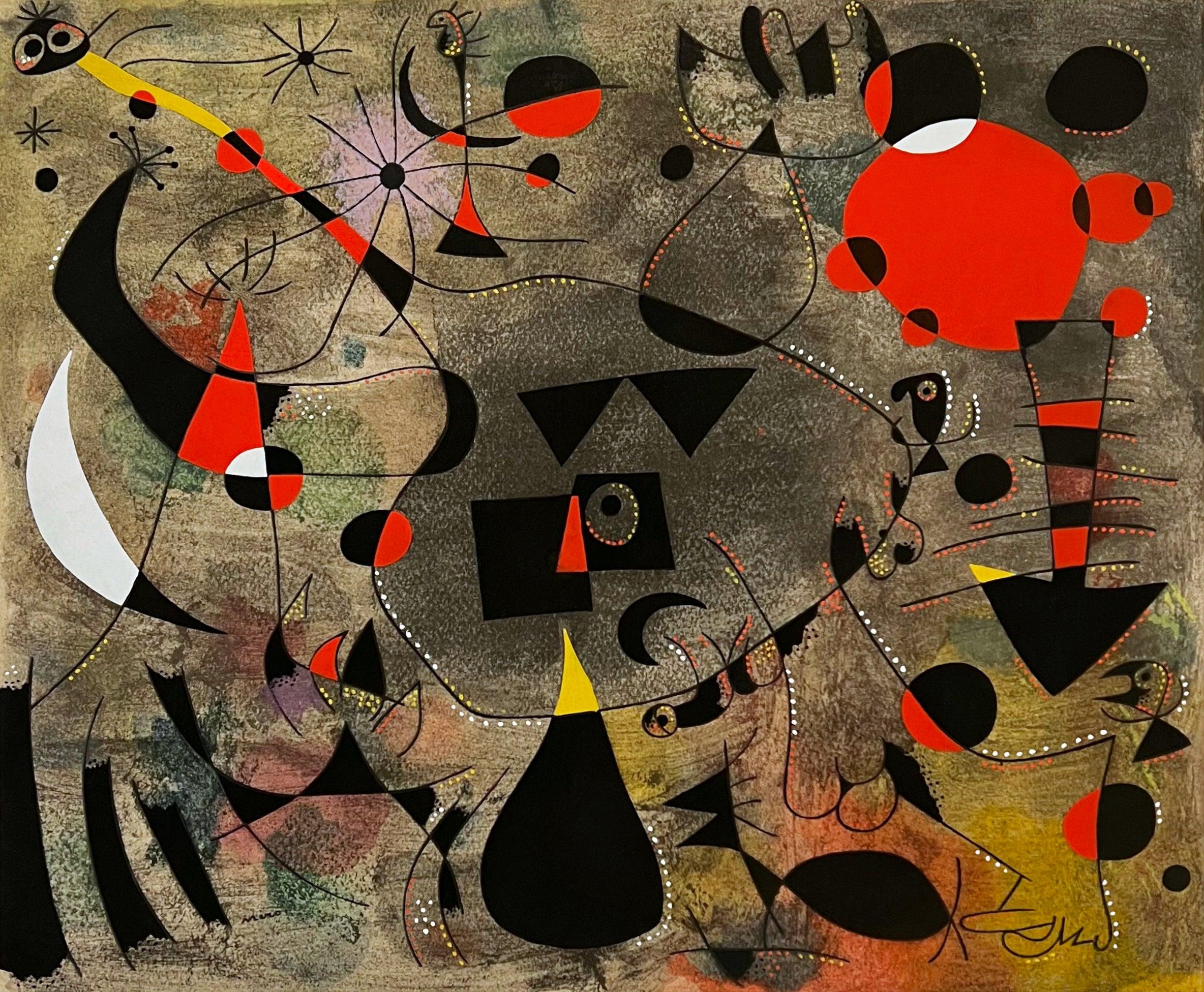 (after) Joan Miró Abstract Print - Joan Miro (after) Plate VII from 1959 Constellations