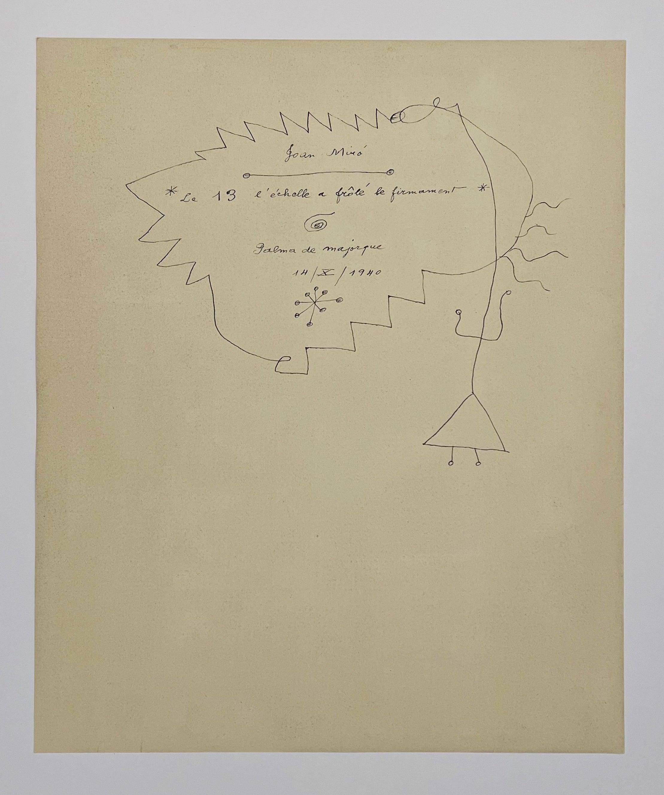 Joan Miro (d'après) Planche XII de 1959 Constellations - Abstrait Print par (after) Joan Miró