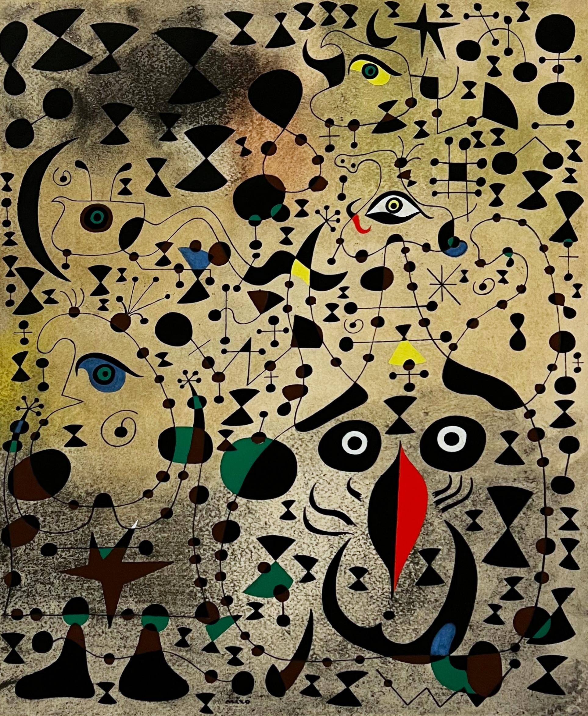 (after) Joan Miró Abstract Print - Joan Miro (after) Plate XX from 1959 Constellations