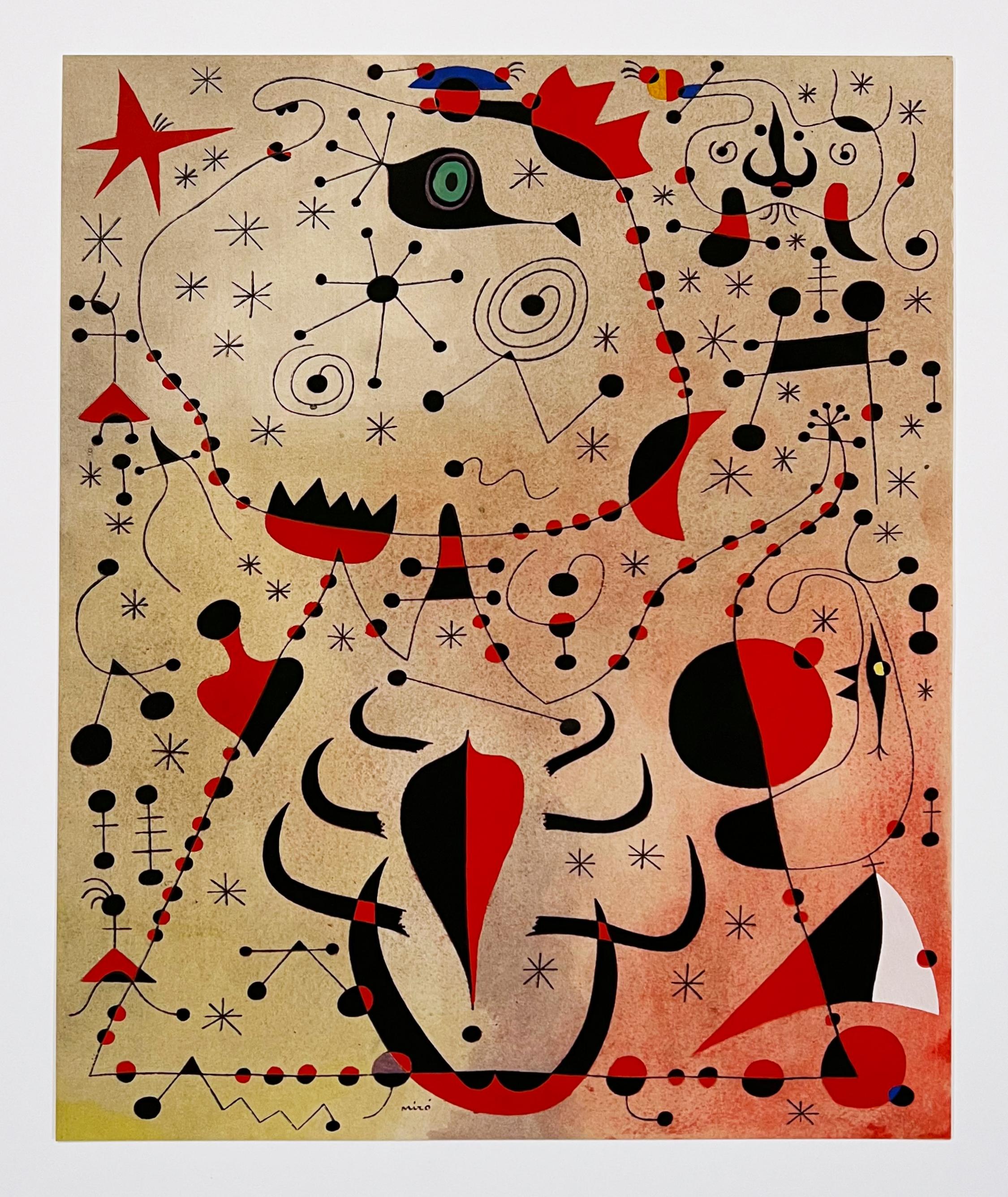 Joan Miro (after) Plate XXI from 1959 Constellations - Print by (after) Joan Miró