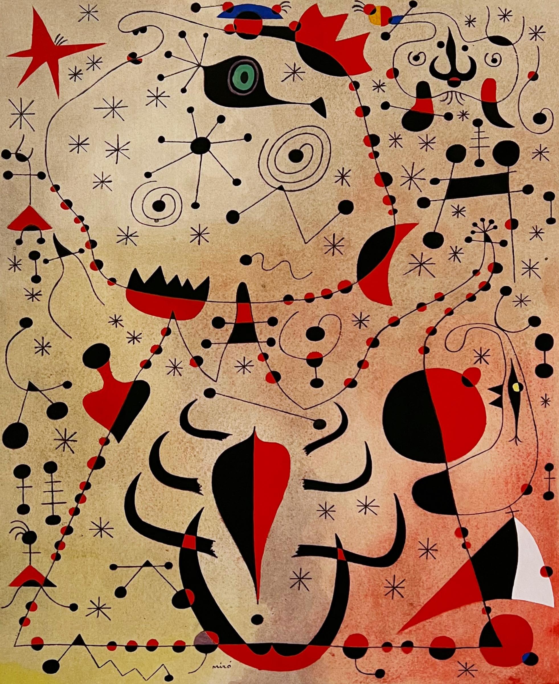 (after) Joan Miró Abstract Print - Joan Miro (after) Plate XXI from 1959 Constellations