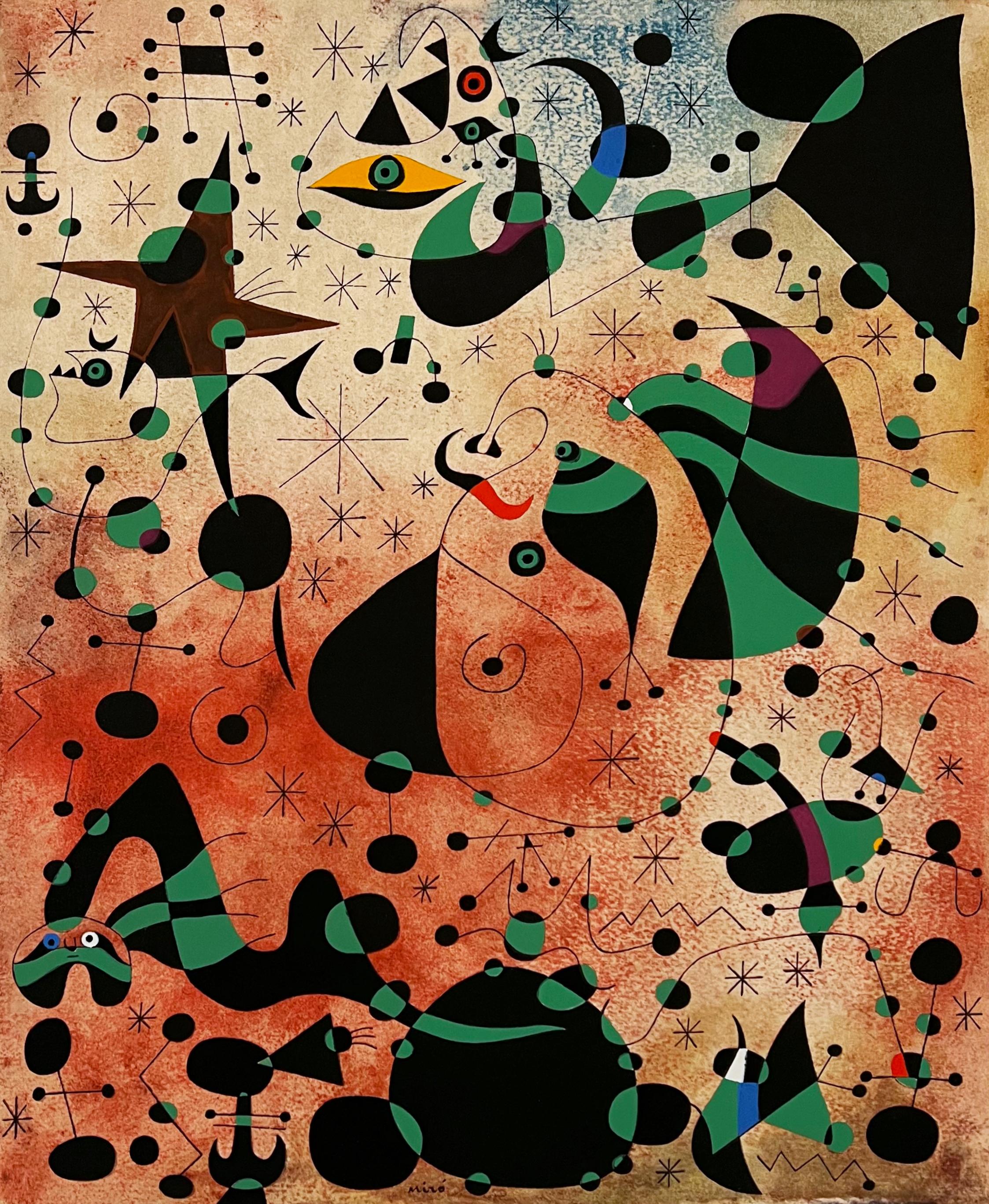 (after) Joan Miró Abstract Print - Joan Miro (after) Plate XXII from 1959 Constellations