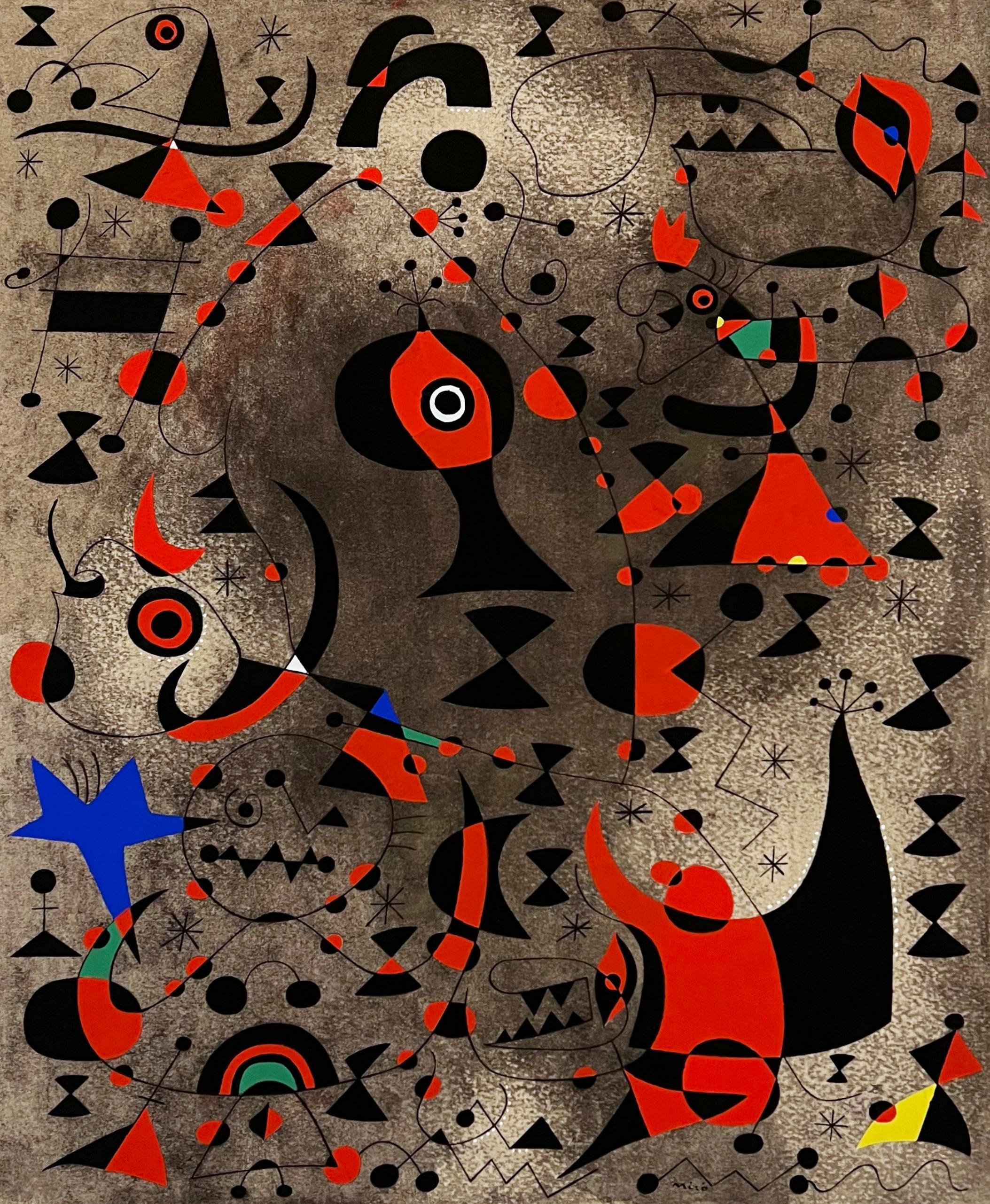 (after) Joan Miró Abstract Print - Joan Miro (after) Plate XV from 1959 Constellations