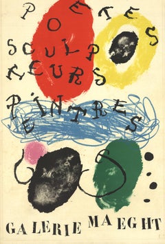 Joan Miro-Album 19, plate 17-26.75" x 17.5"-Lithograph-1961-Surrealism