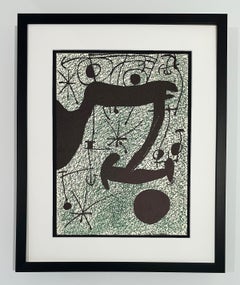 Joan Miro Color Lithograph, Abstract Style, 1967, L'Oiseau Lunaire