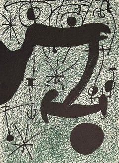 Joan Miro Color Lithograph, Abstract Style, 1967, L'Oiseau Lunaire