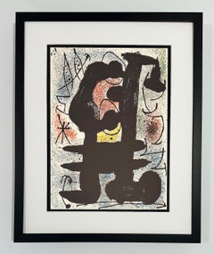 Joan Miro Color Lithograph, Abstract Style, 1967, L'Oiseau Solaire